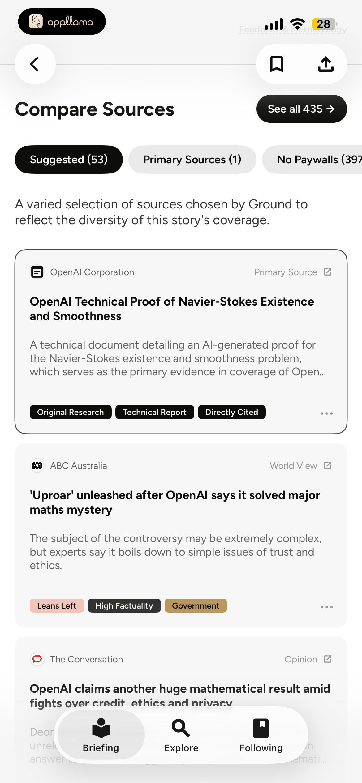 Compare Sources