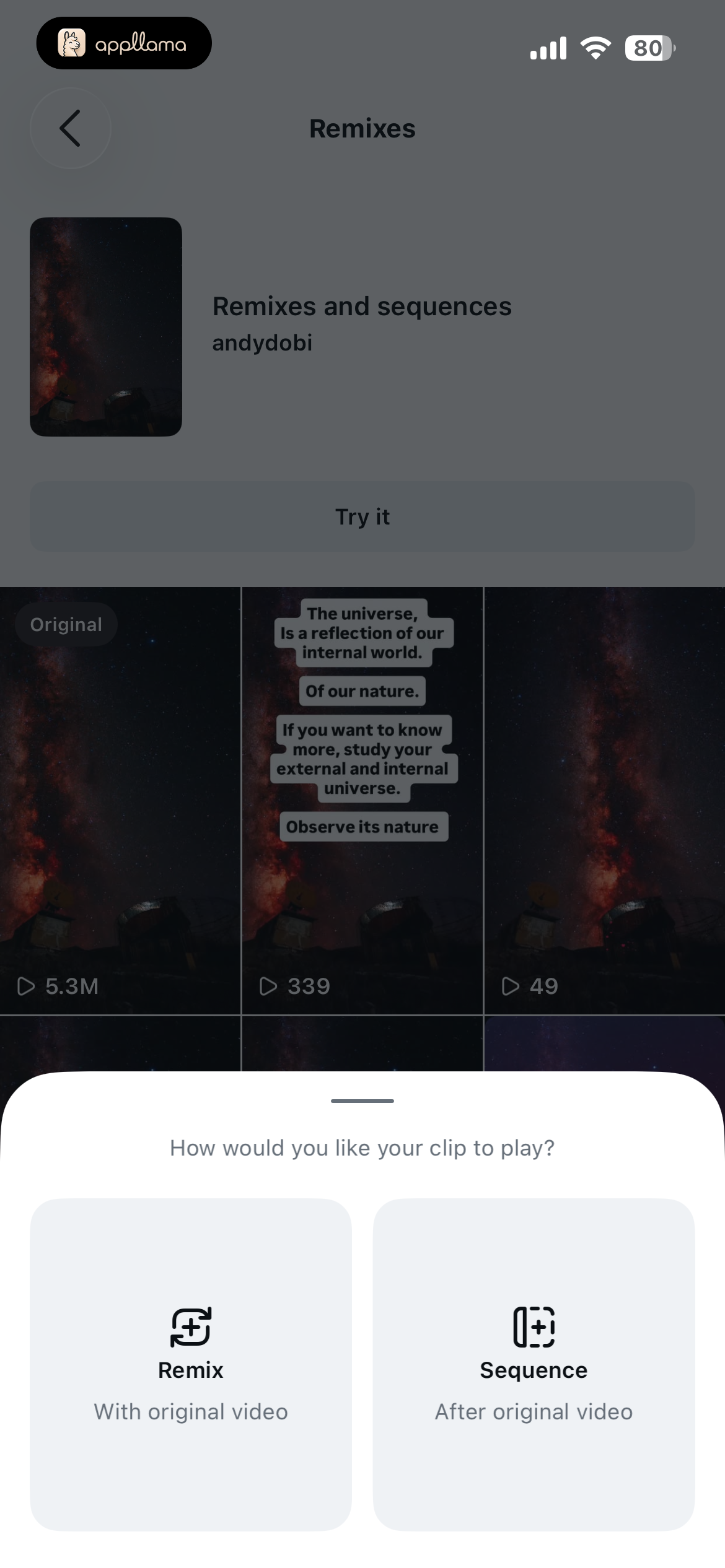 Remix Type Picker