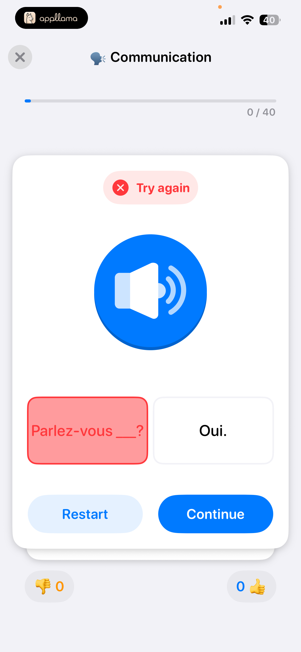 Conversation Incorrect