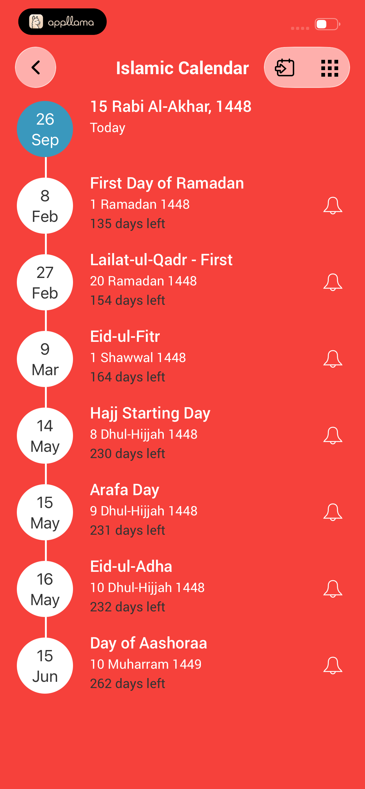 Islamic Calendar