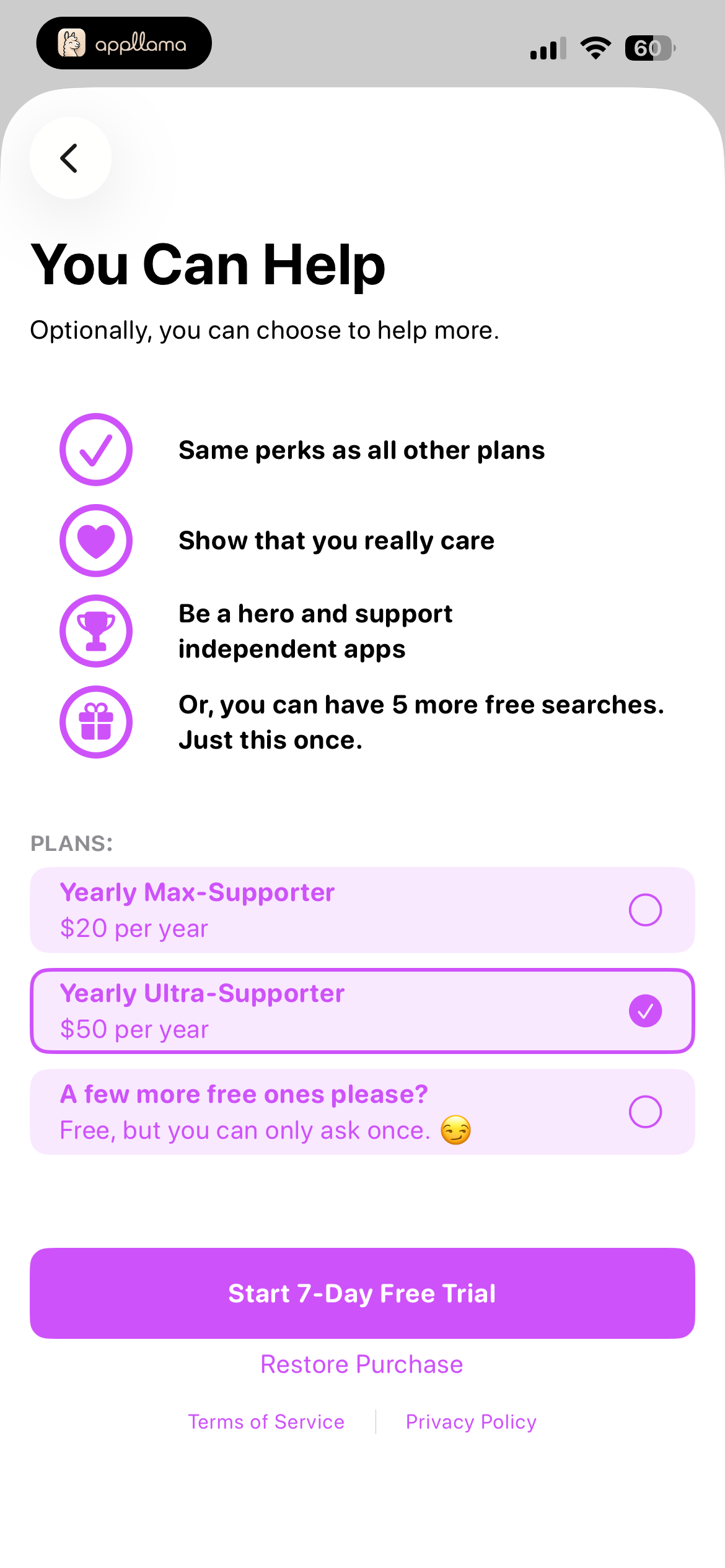 Supporter Subscription