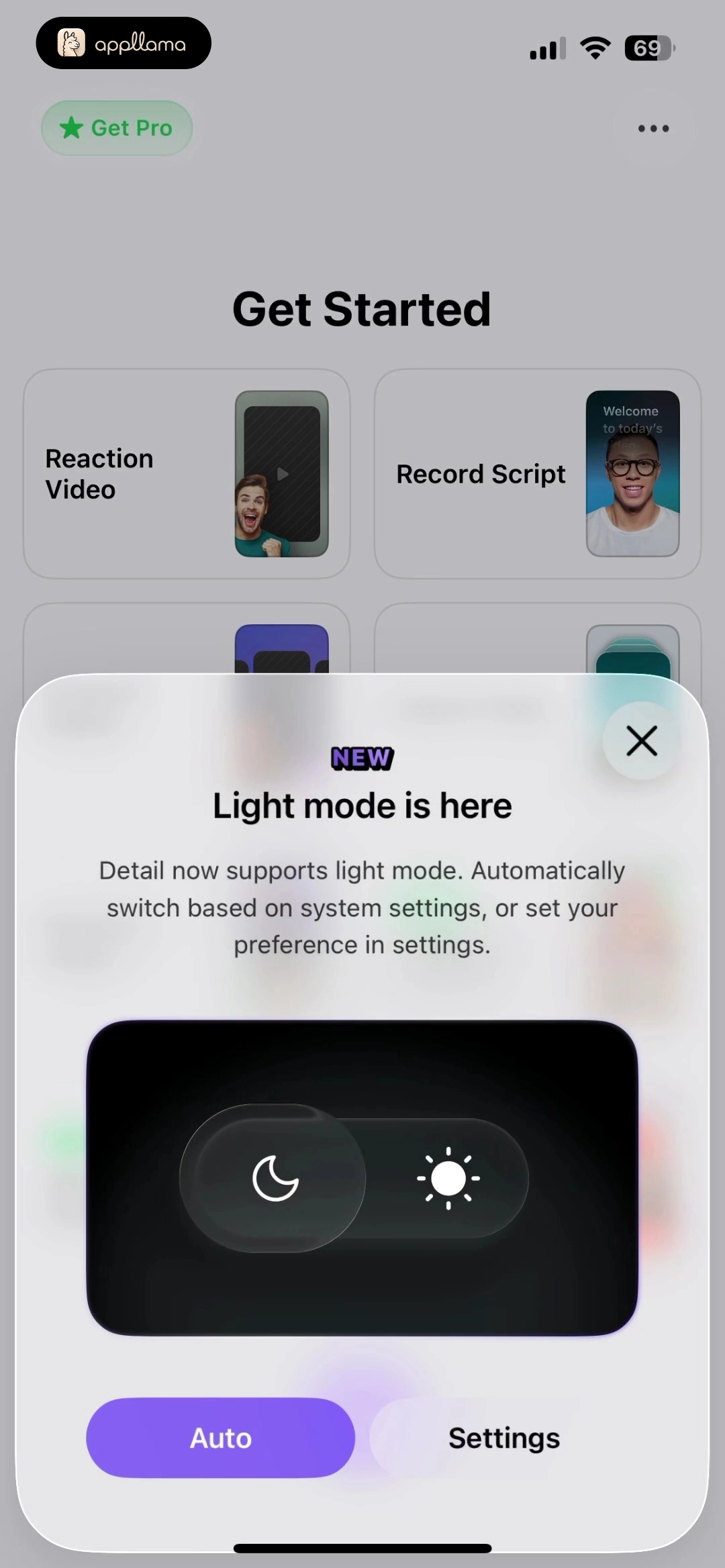 Home Update Modal