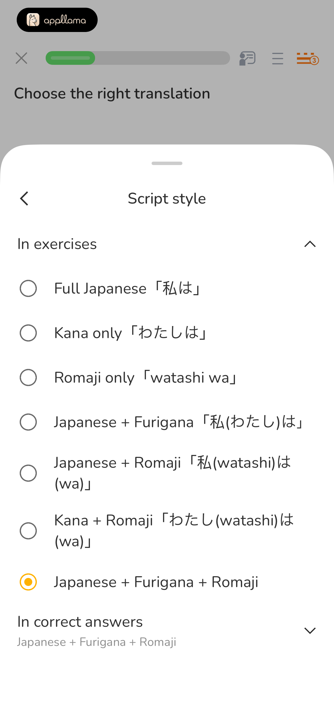 Script Style Options