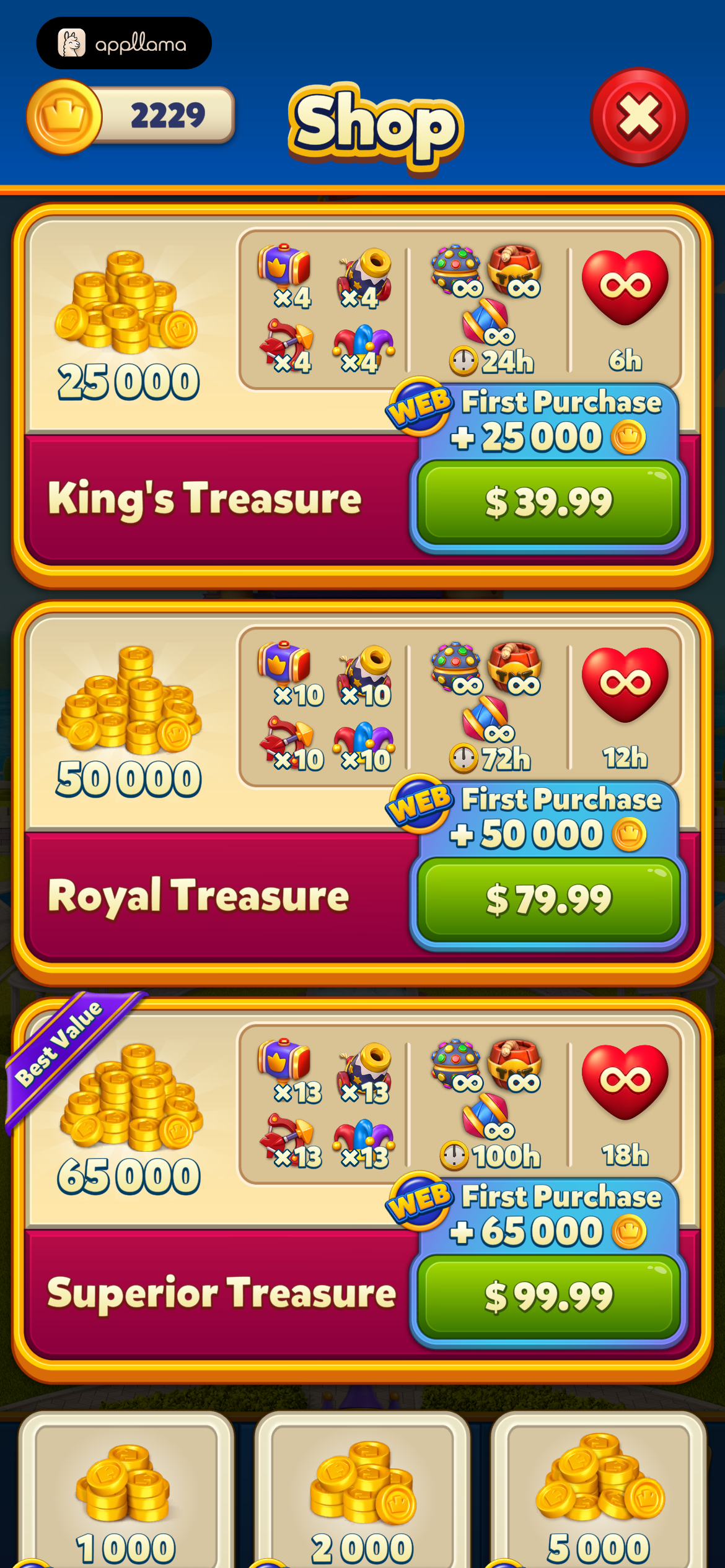 Shop - Premium Treasures