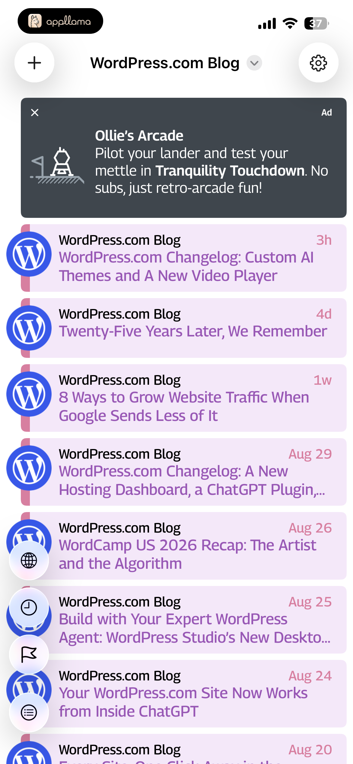 Expanded Feed Timeline