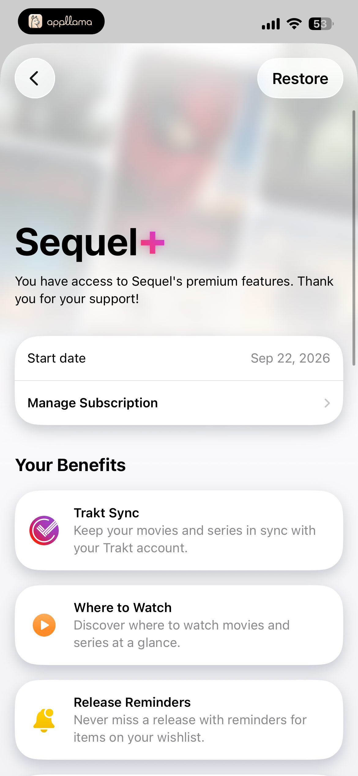 Sequel+ Subscription