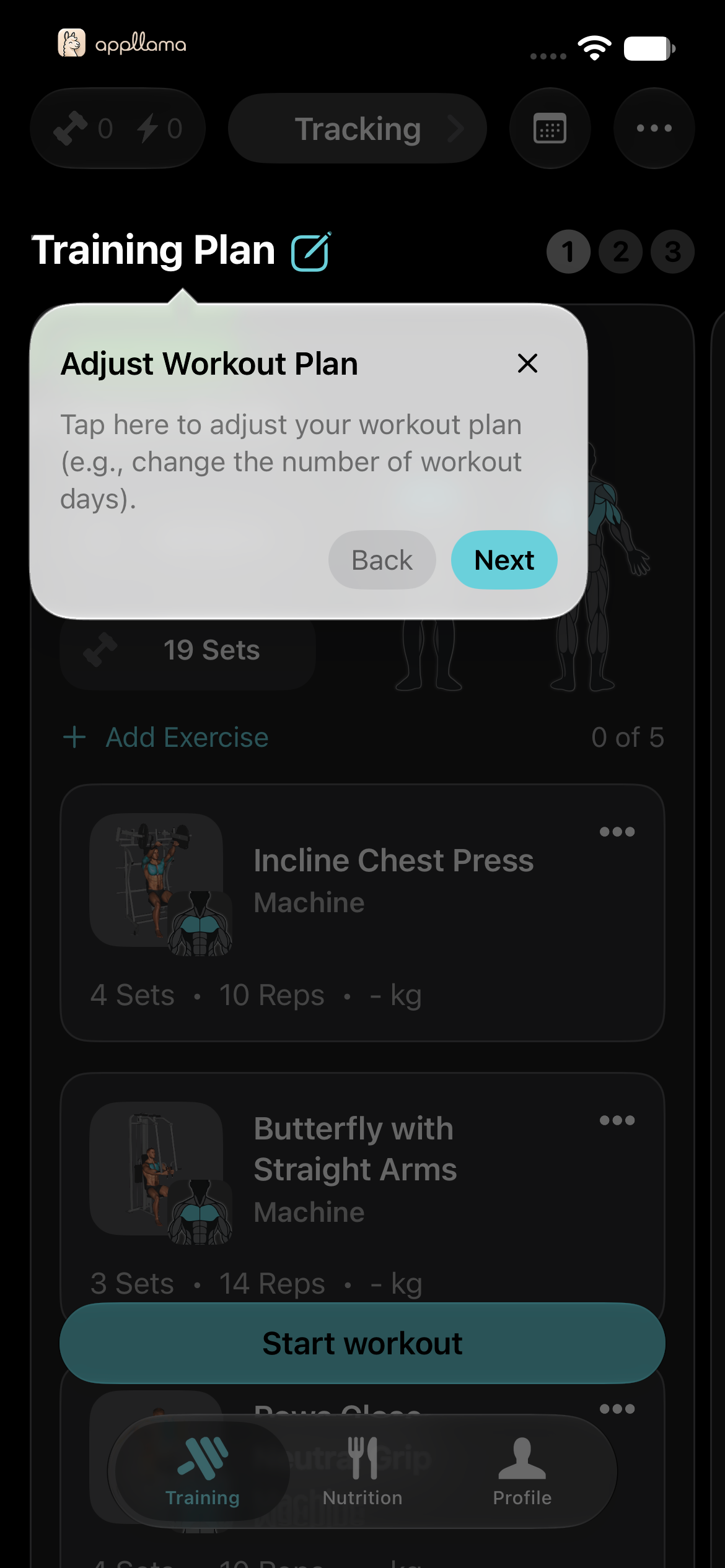 Adjust Workout Plan Tutorial