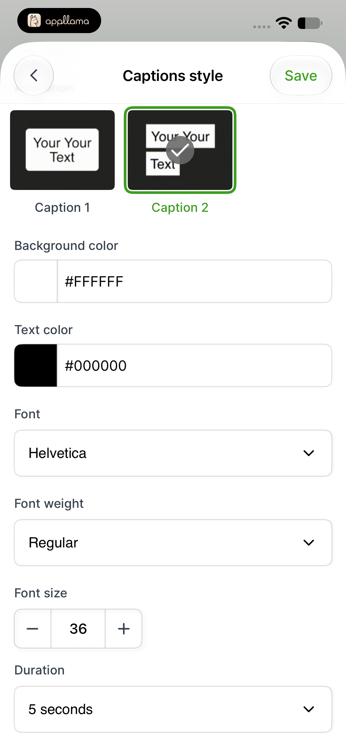 Caption Style Editor