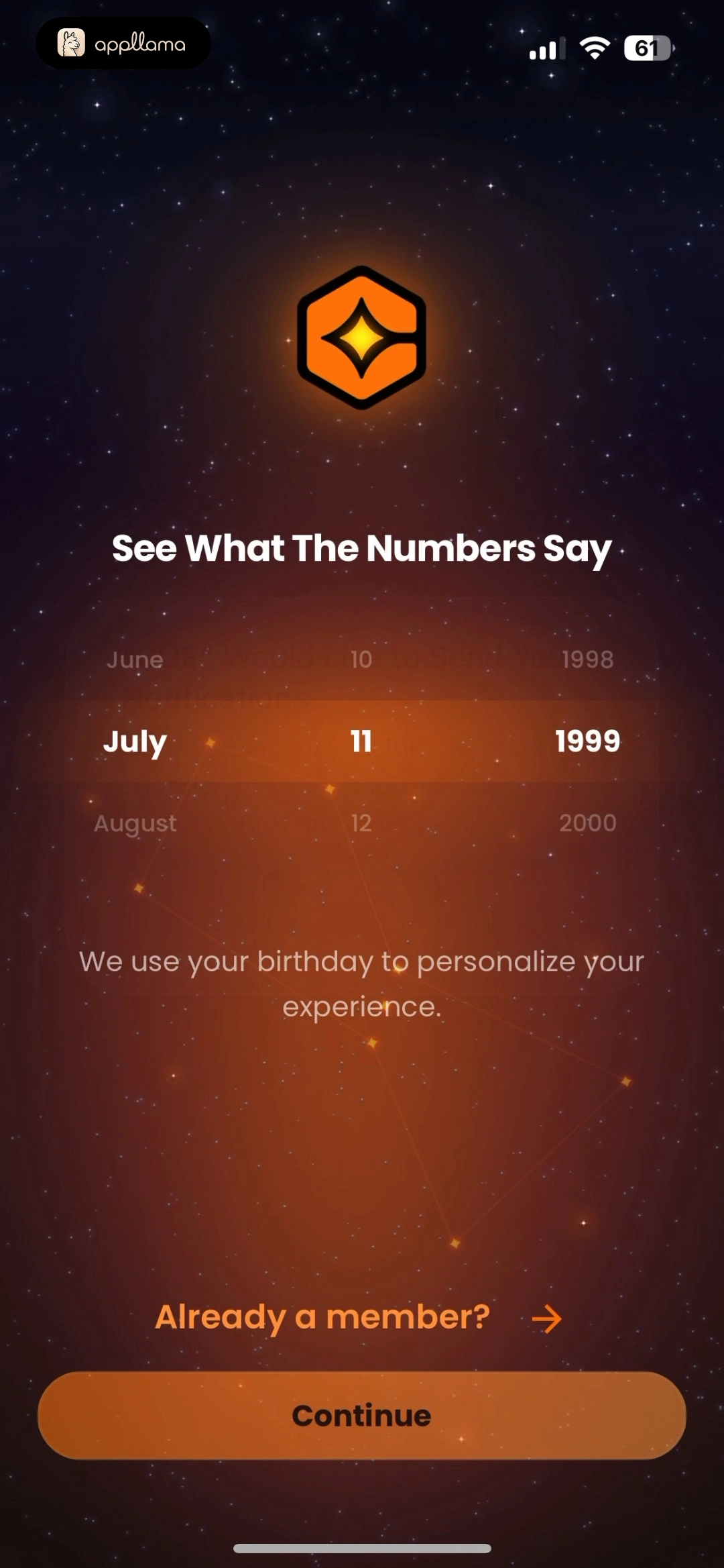 CUE Astrology Birthday Selection