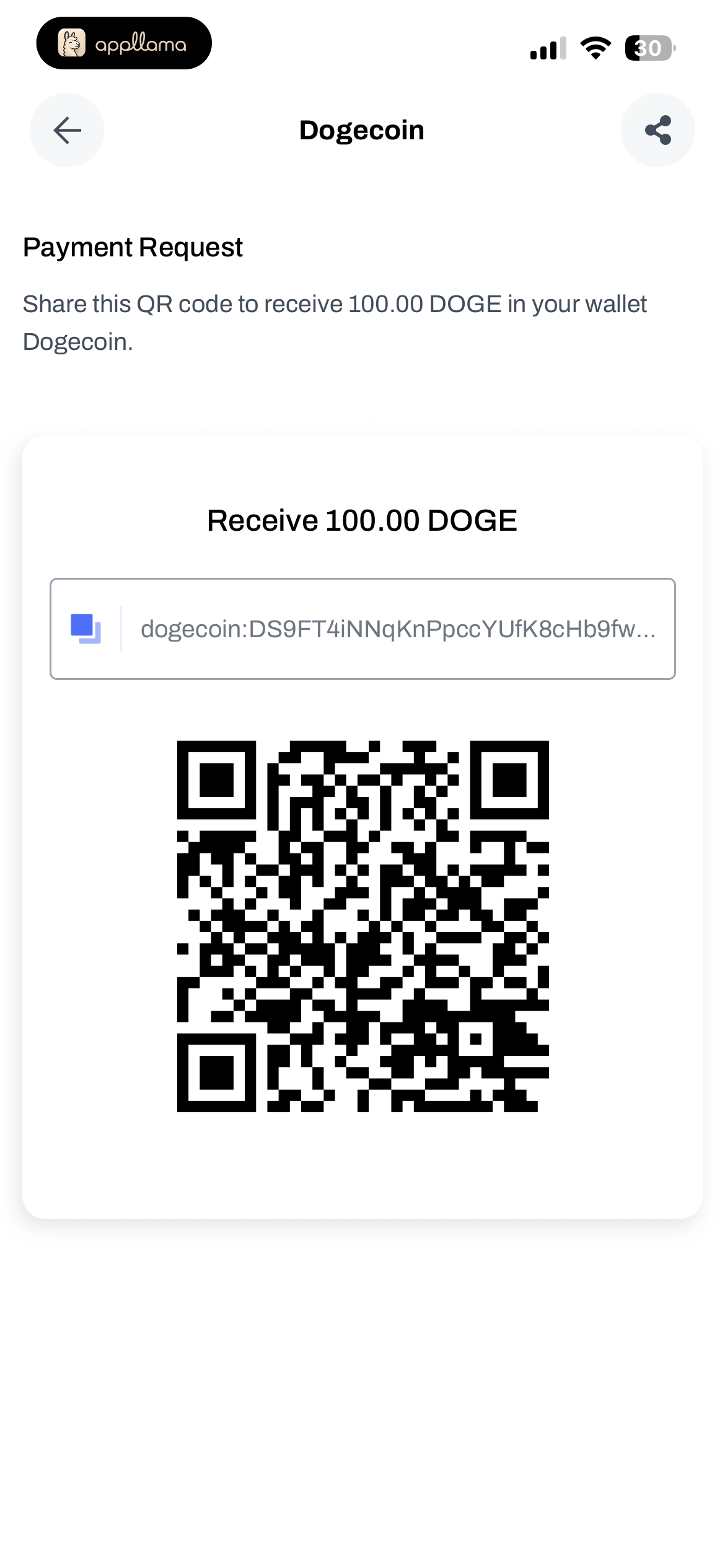 Payment Request QR