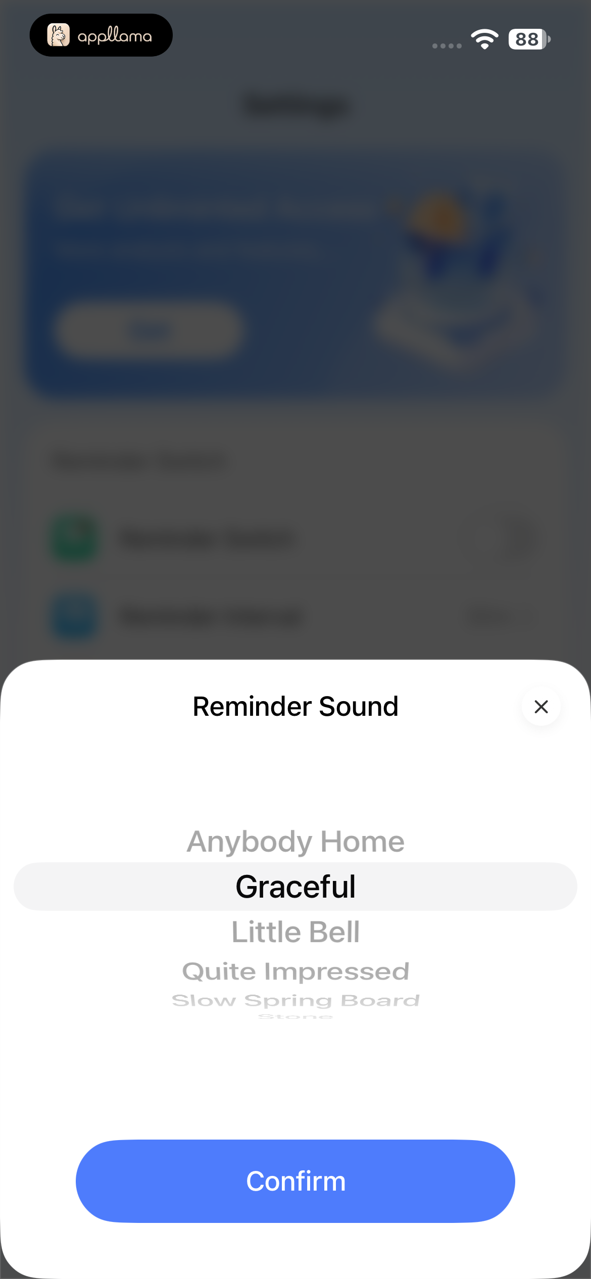 Reminder Sound Picker
