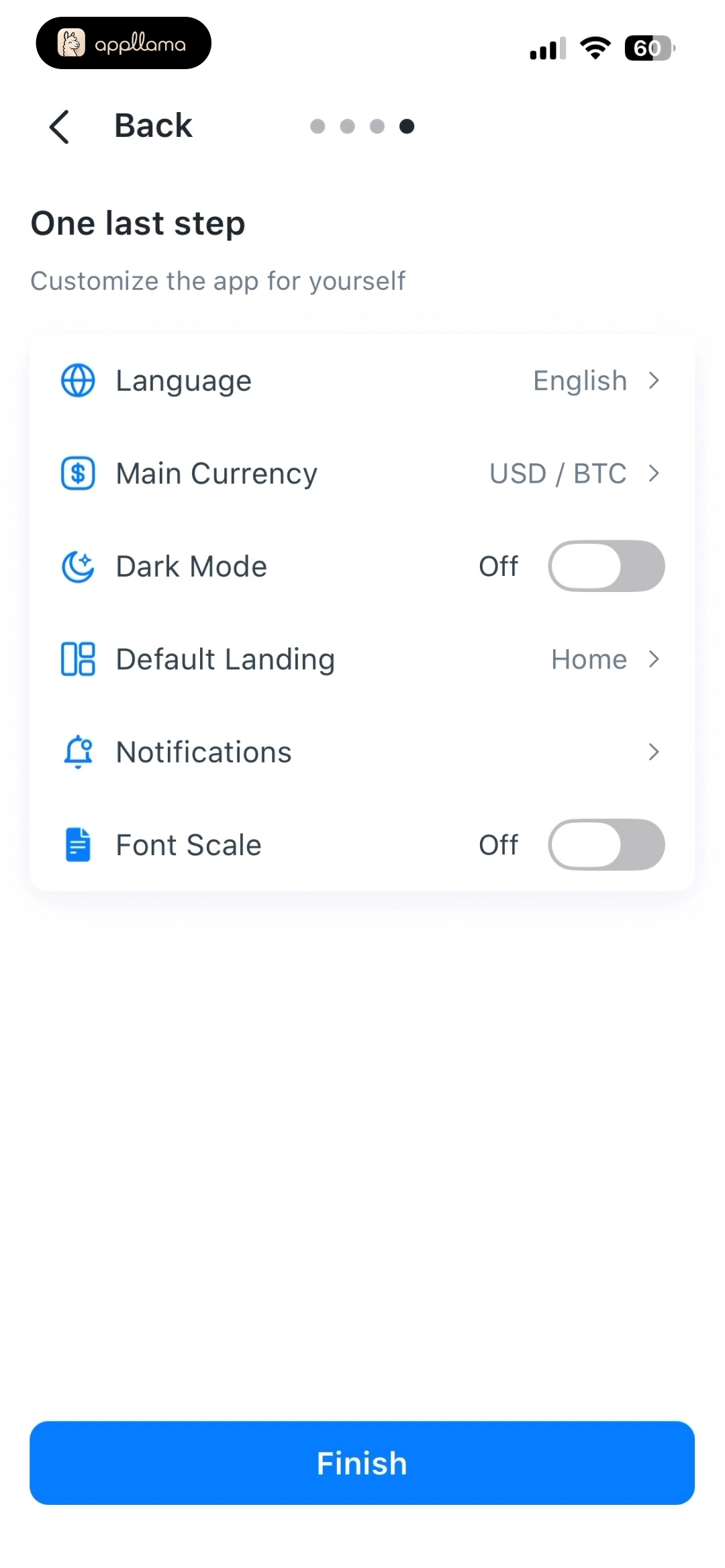 Final App Preferences