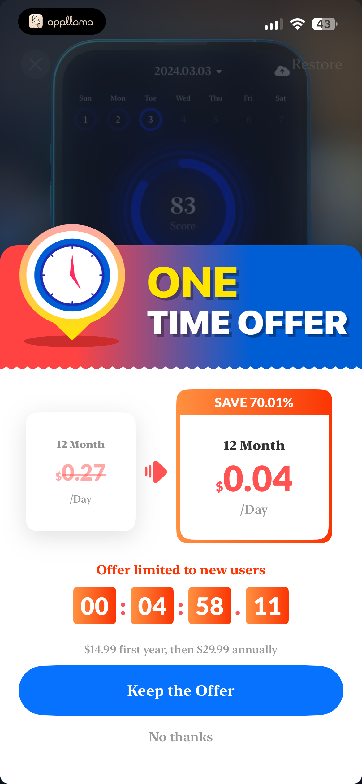 One-Time Offer