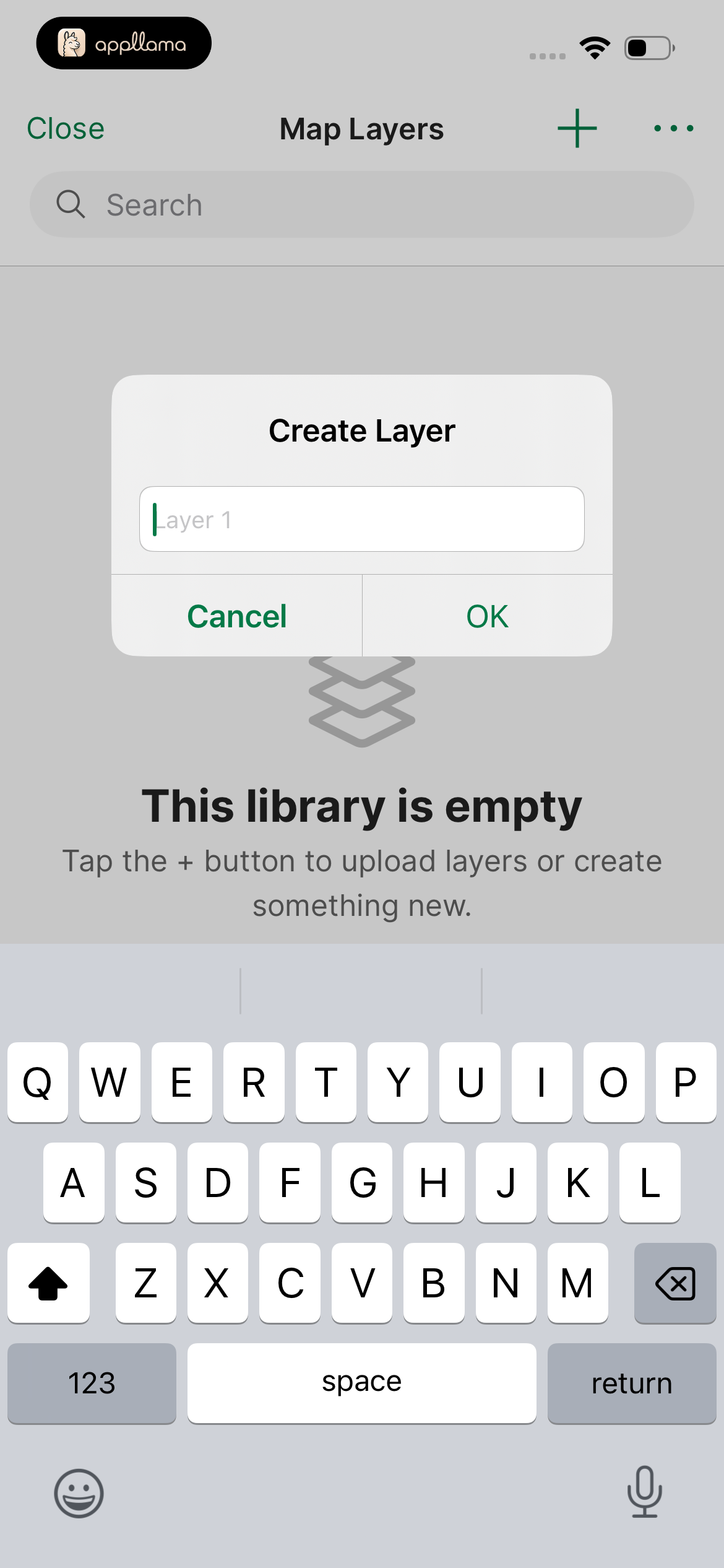 Create Layer Dialog