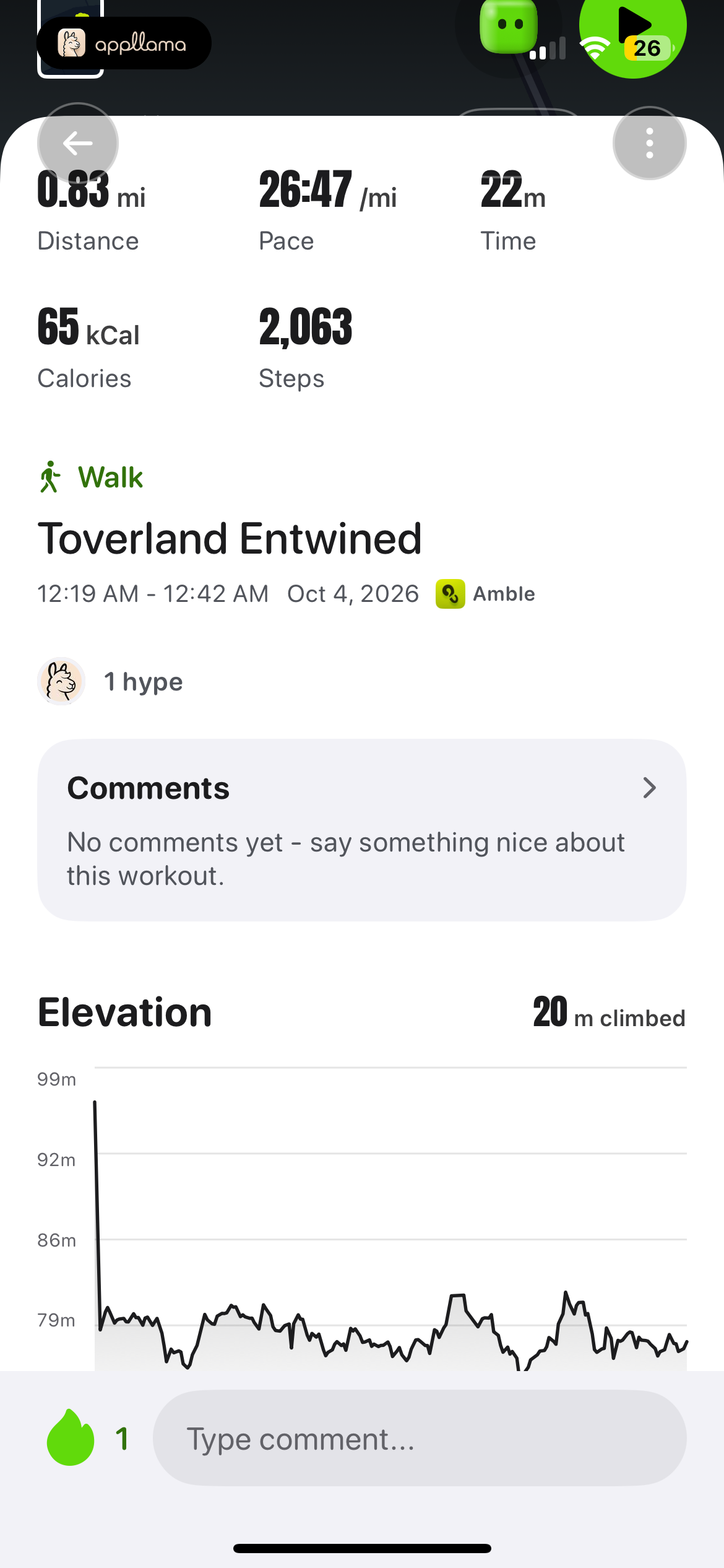 Workout Statistics