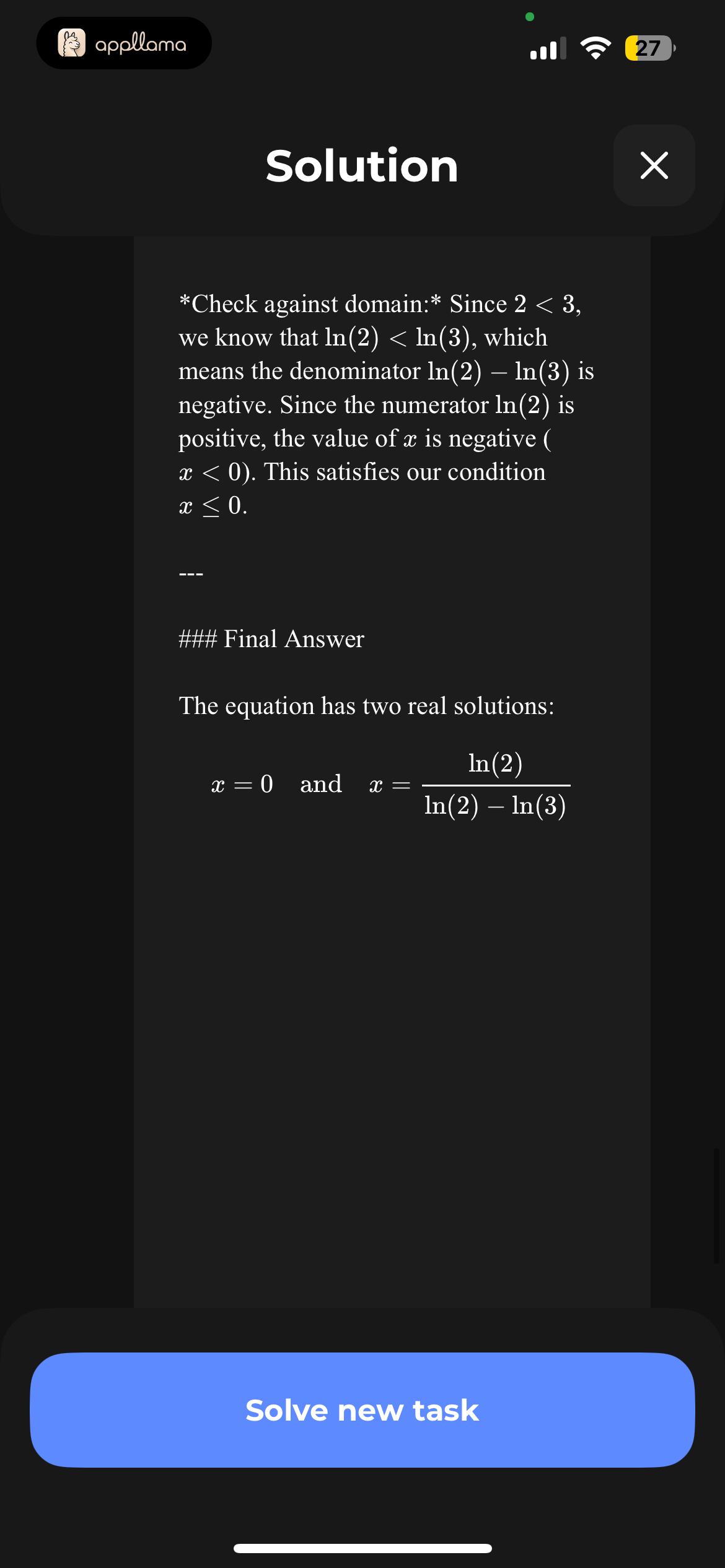 Solution