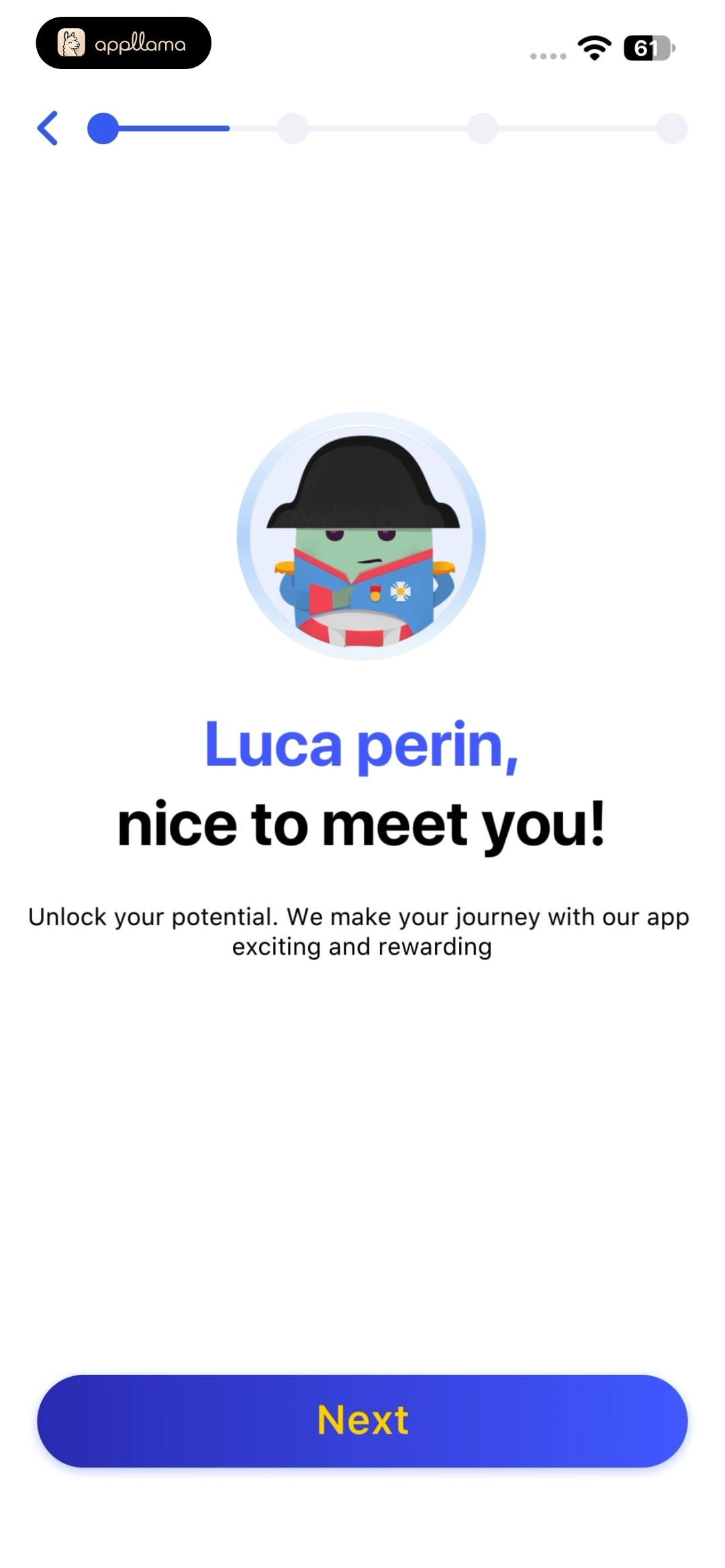 Personalized Welcome