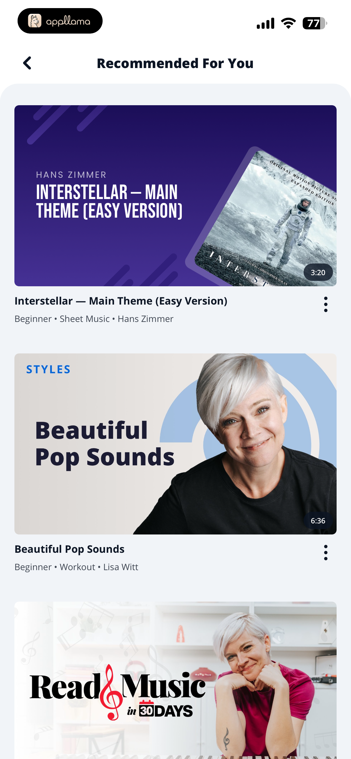 Recommended Lessons