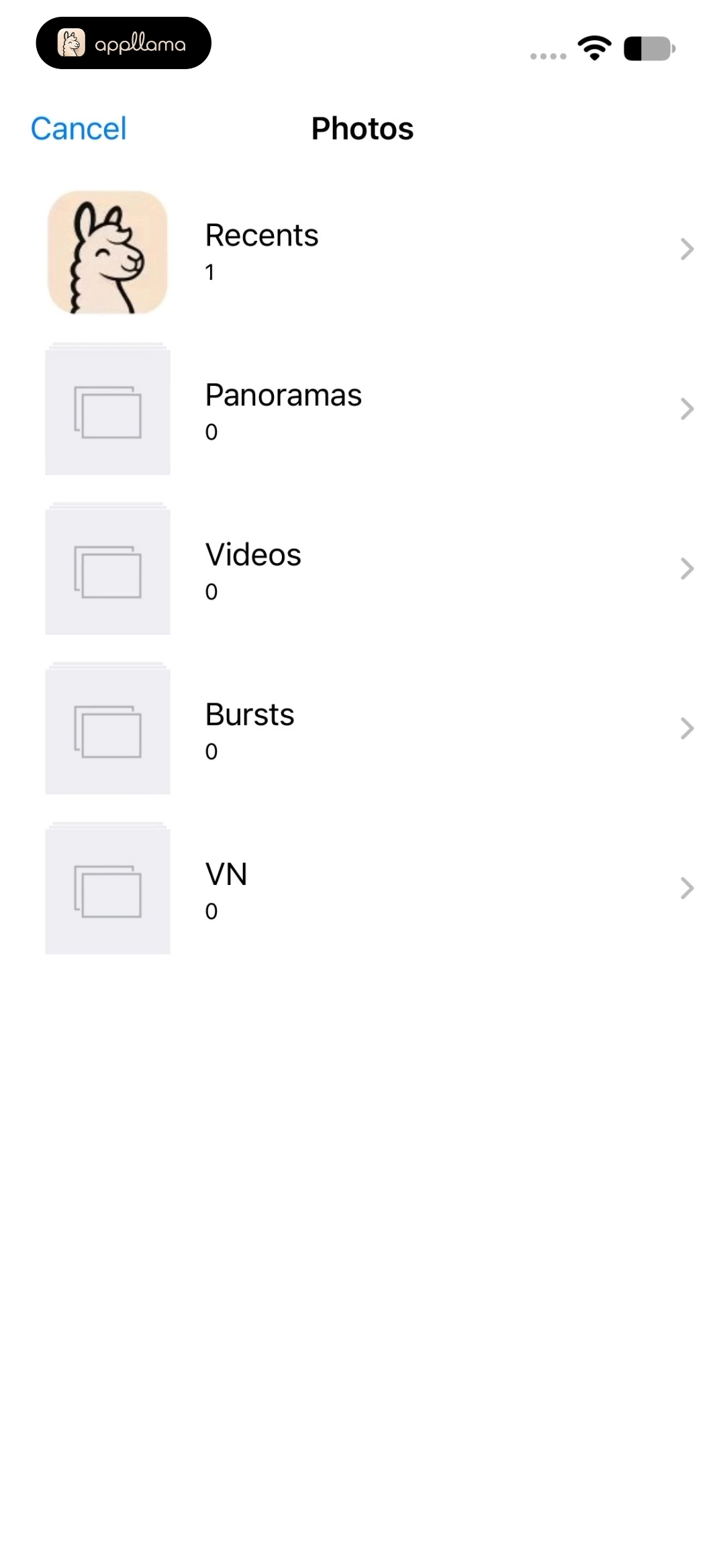 iOS Photo Library Picker