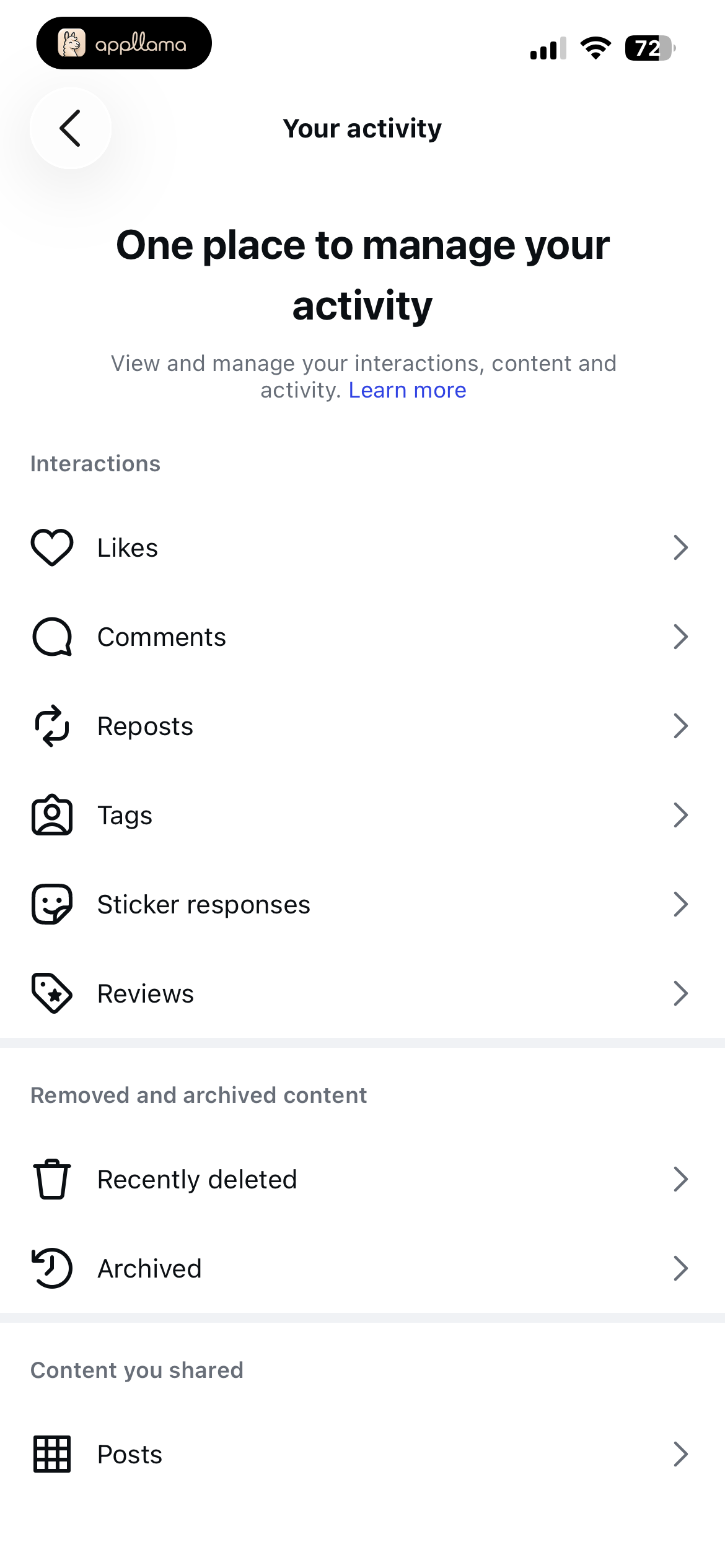 Your Activity Overview