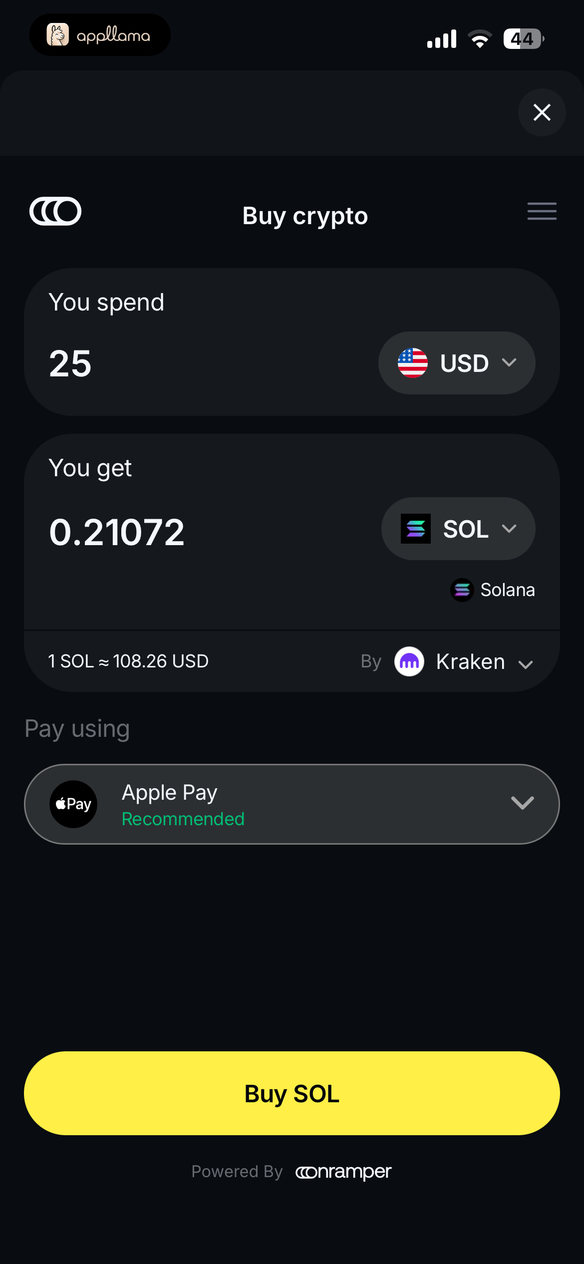 Buy Crypto Quote