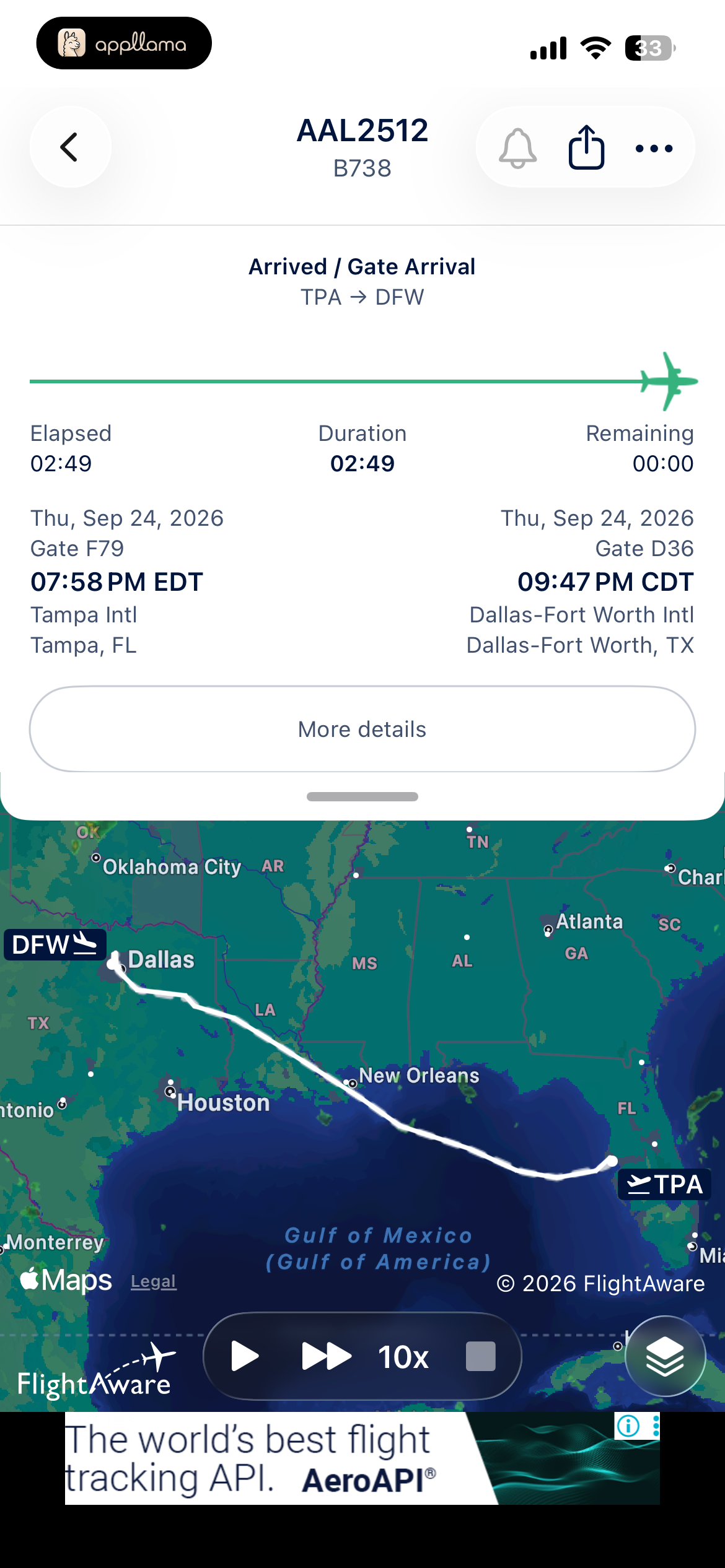 Flight Route Map