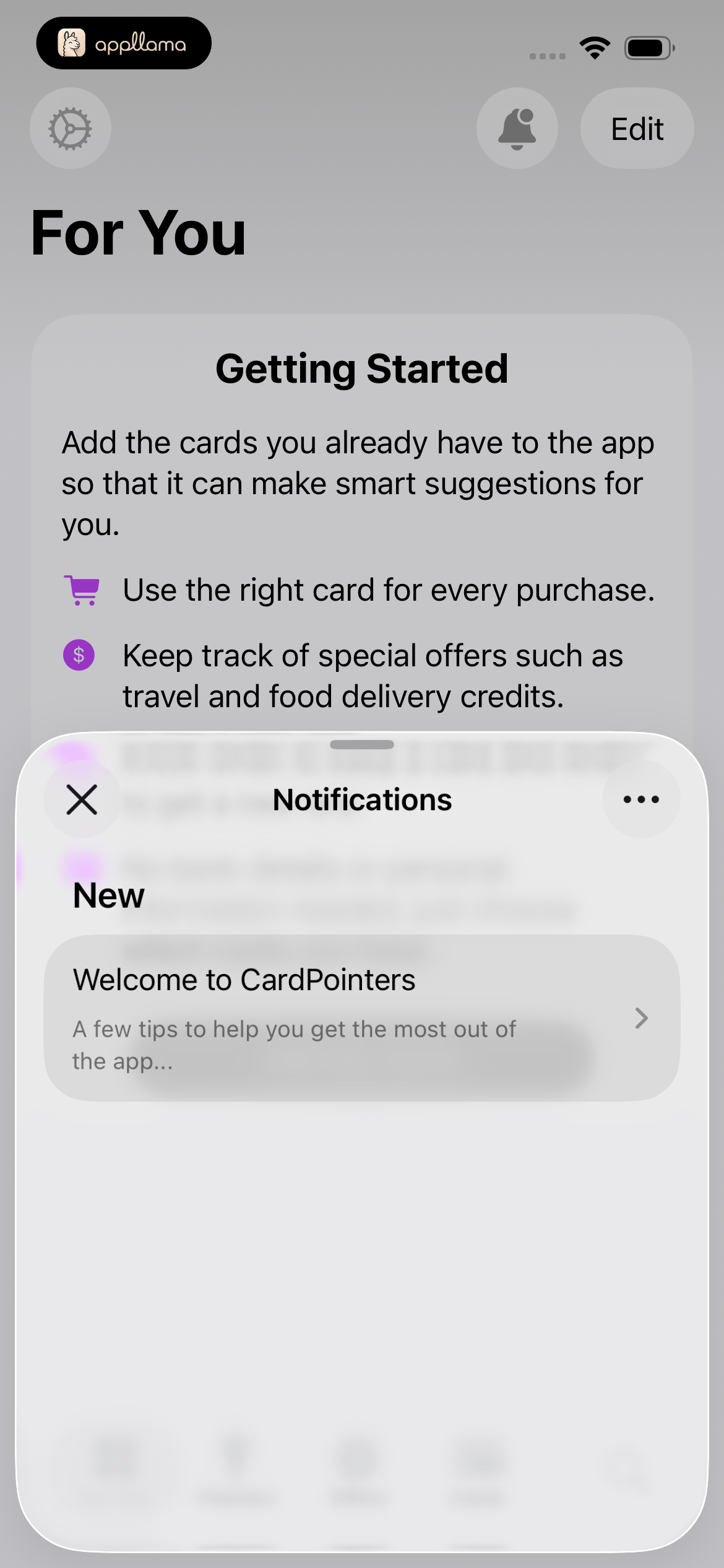 Notifications Panel