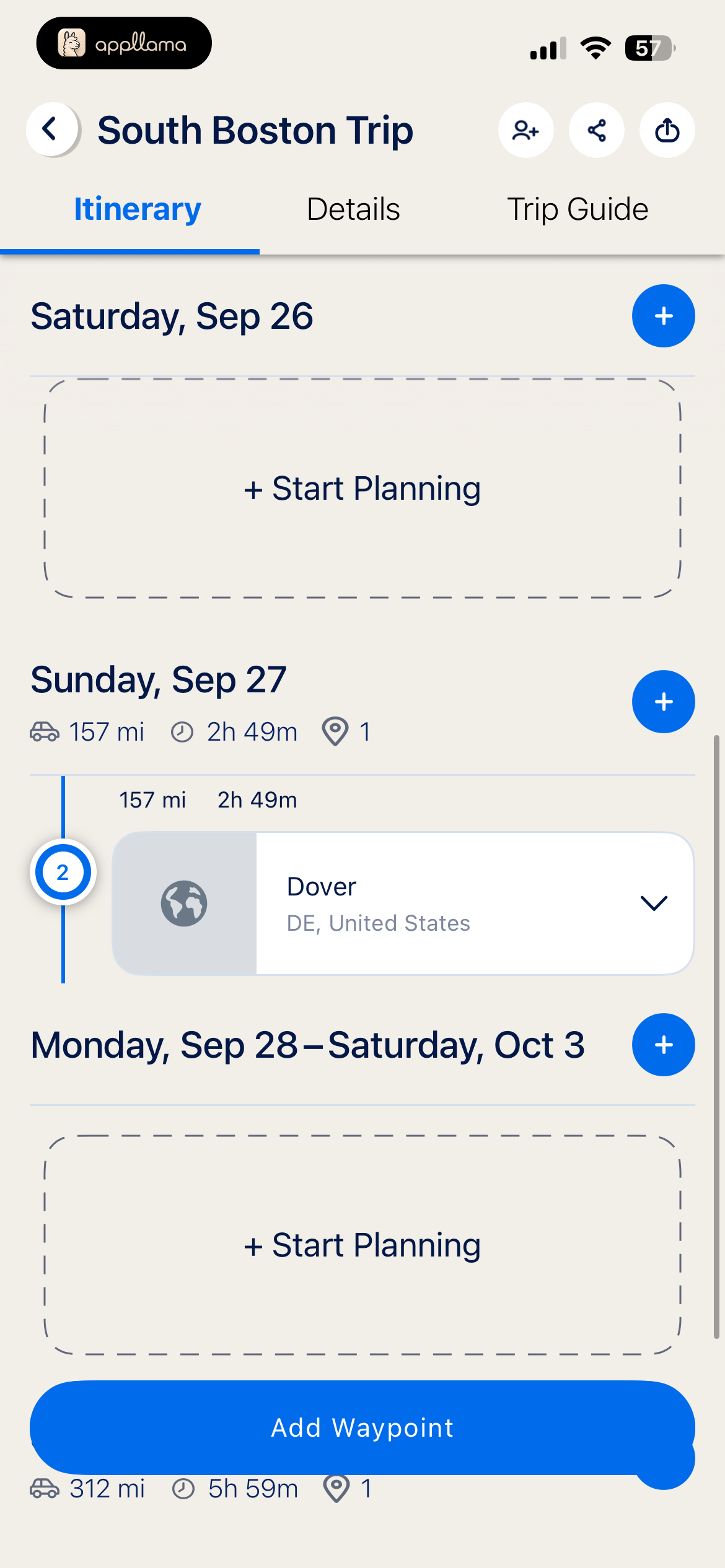 Daily Itinerary