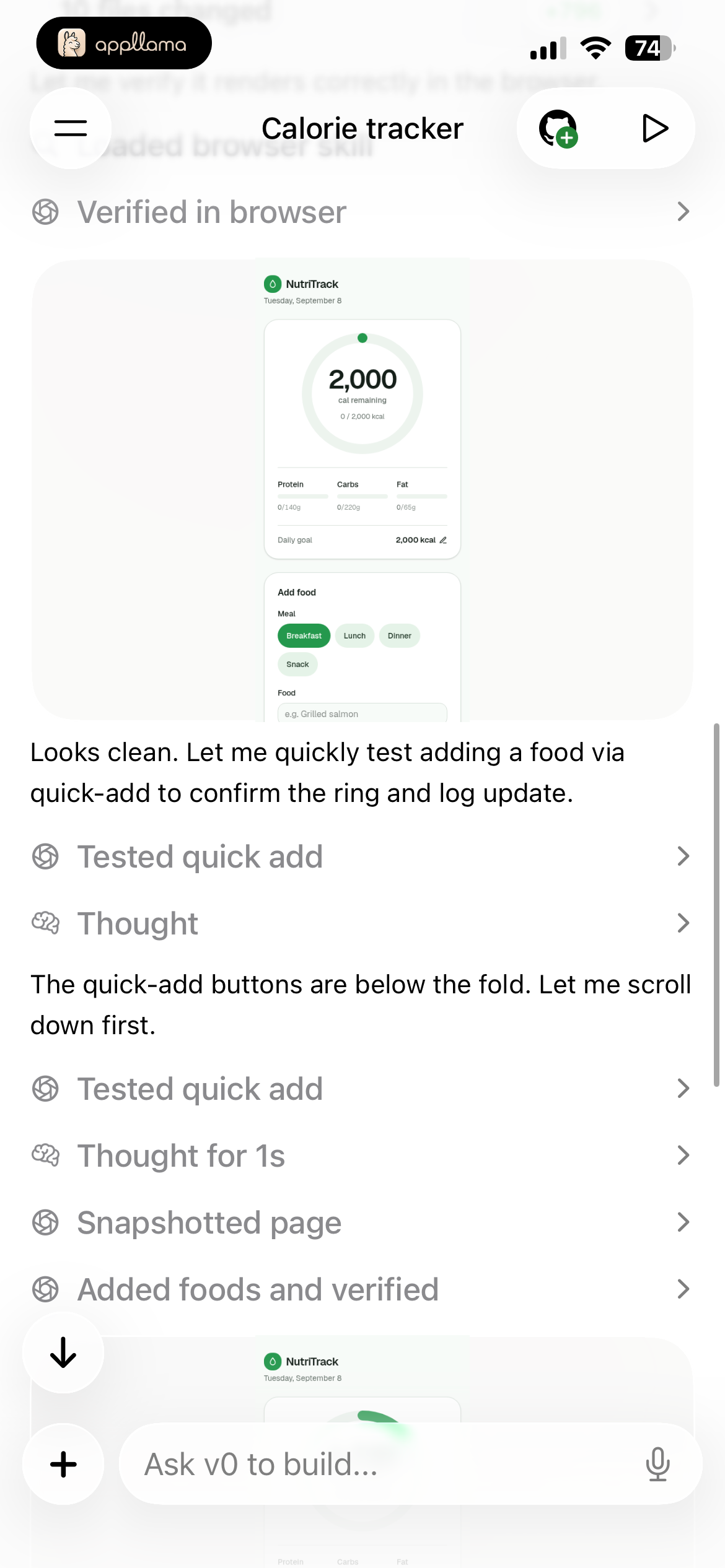 Preview Update Chat