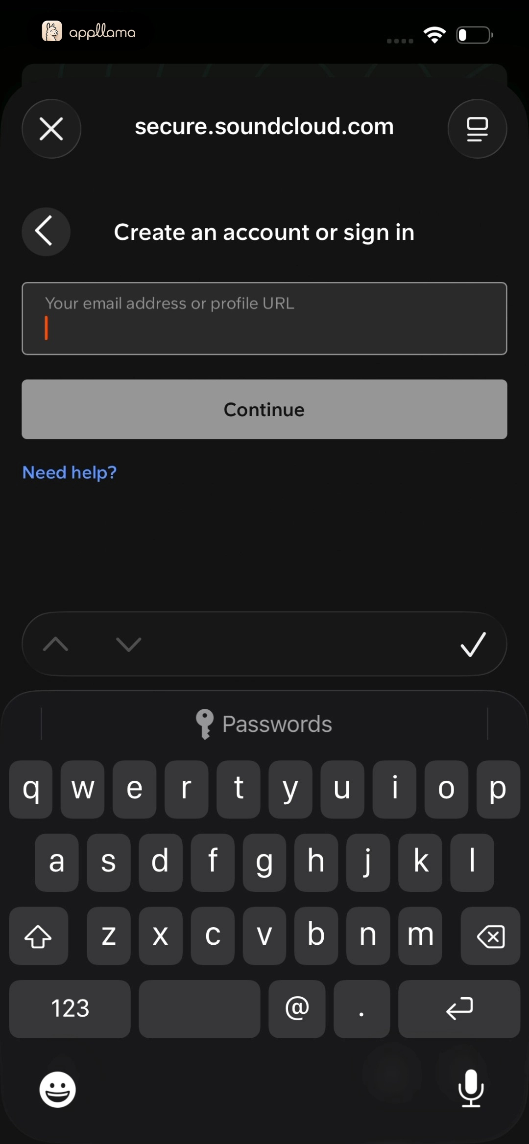 Email Entry