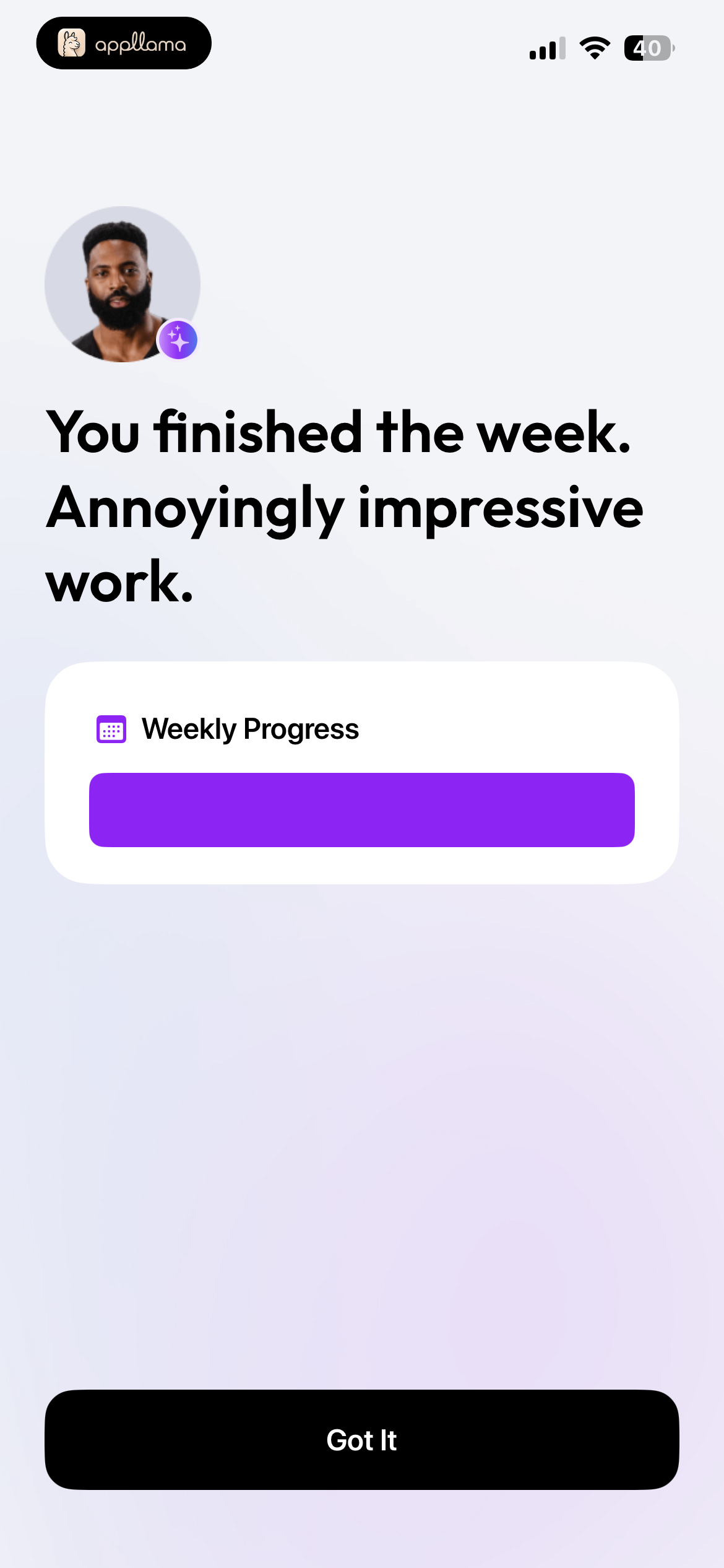 Weekly Progress Reward
