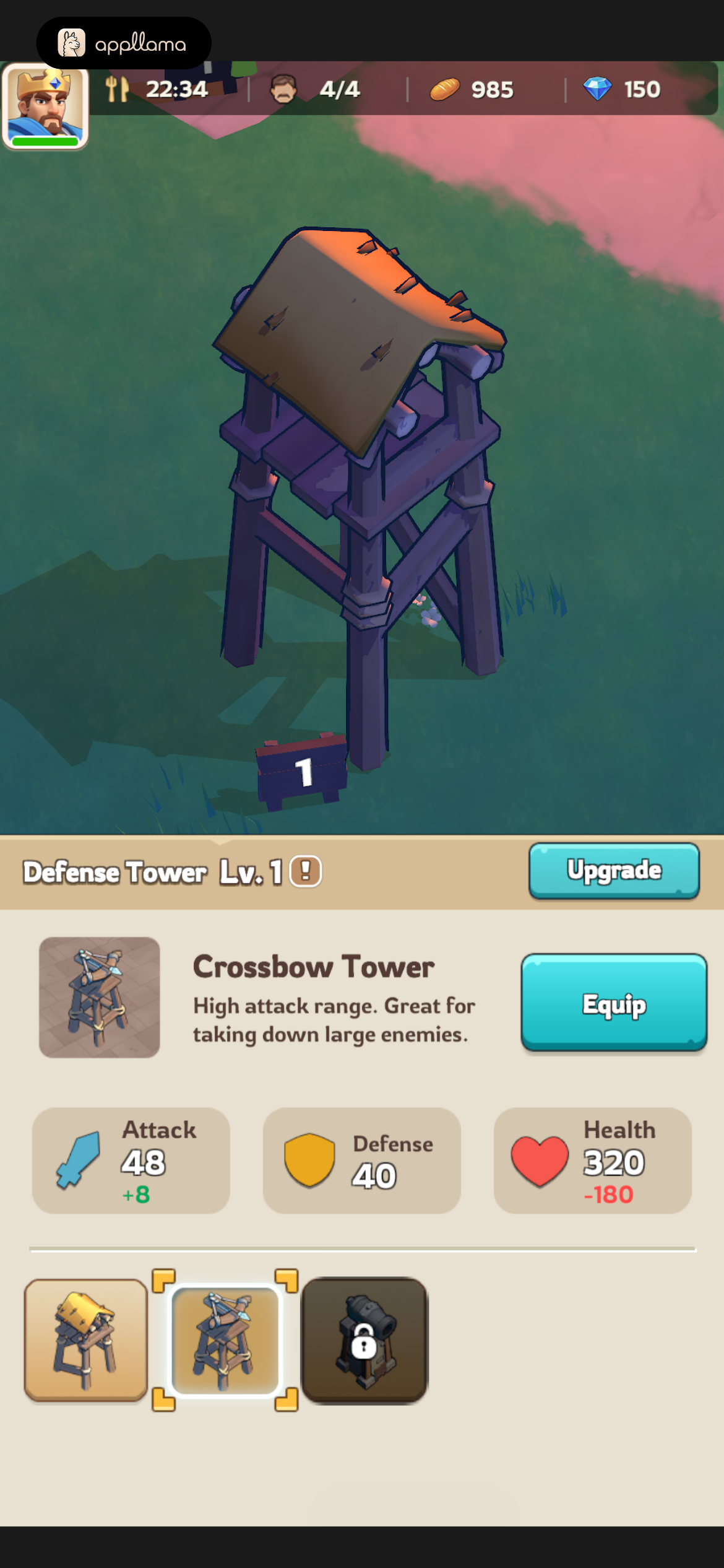 Crossbow Tower Selection