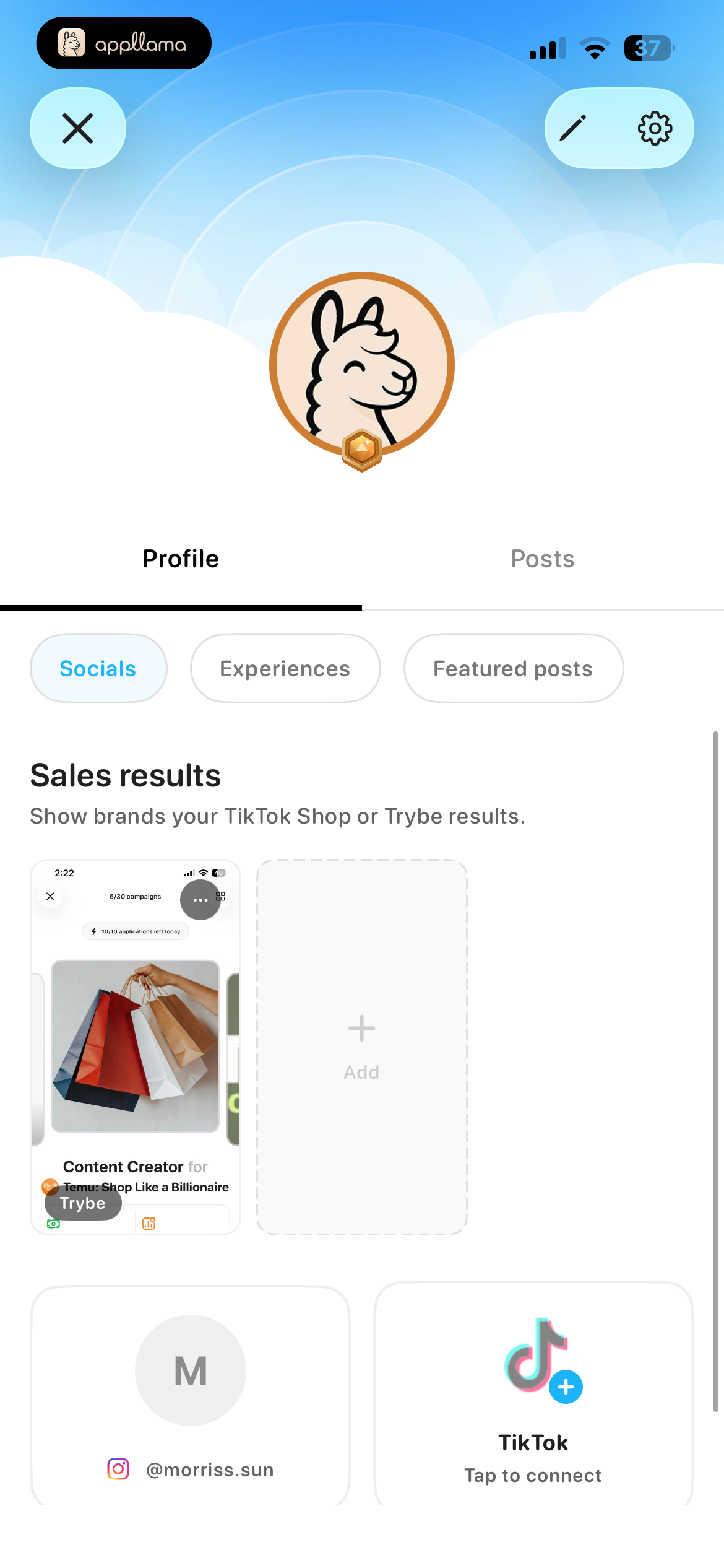Profile Social Accounts
