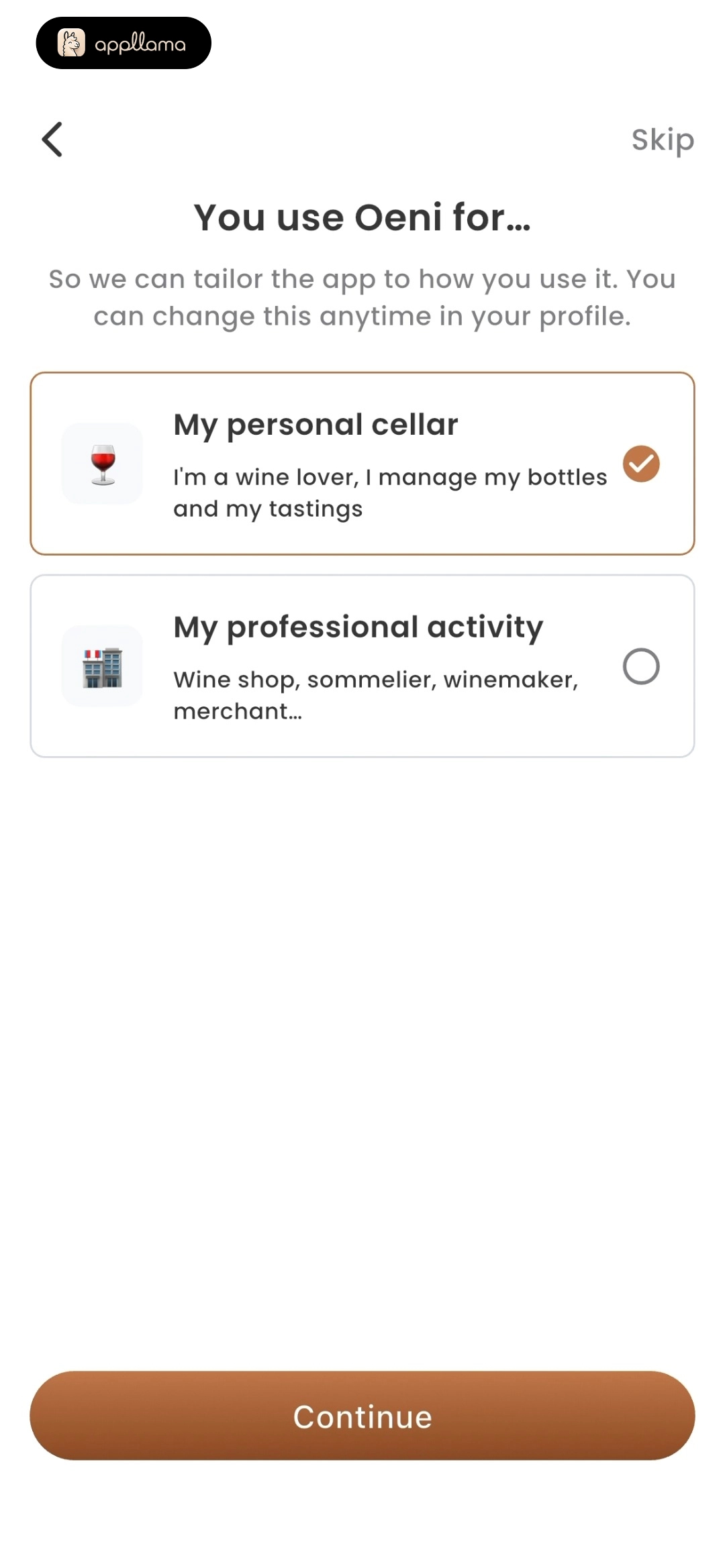 Wine Usage Selection