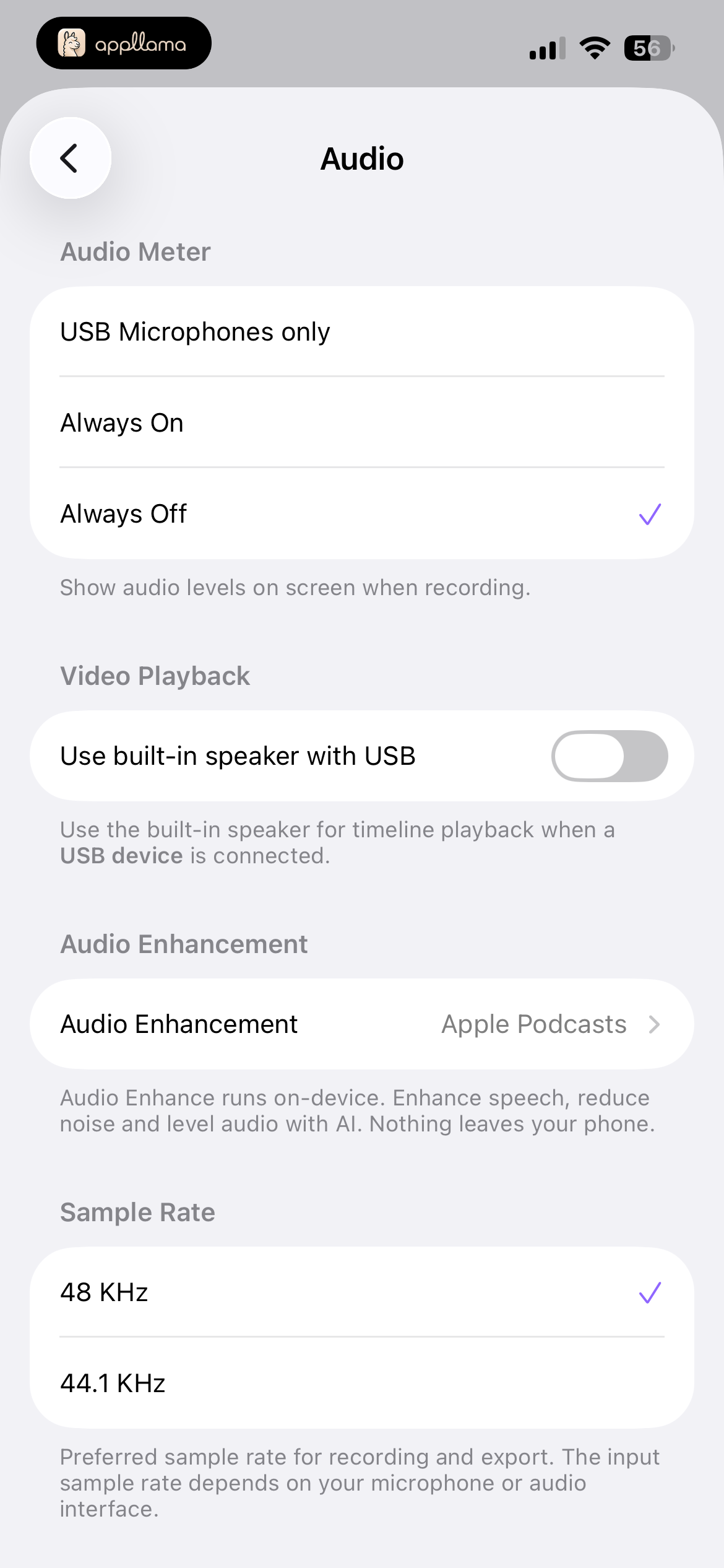 Audio Settings