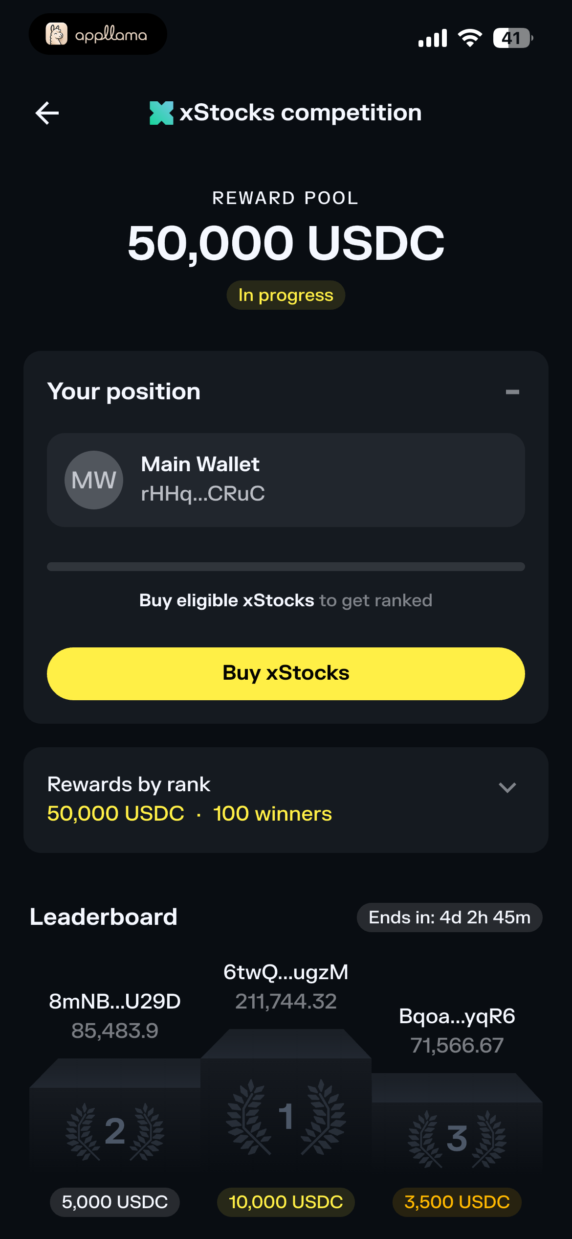xStocks Competition Overview