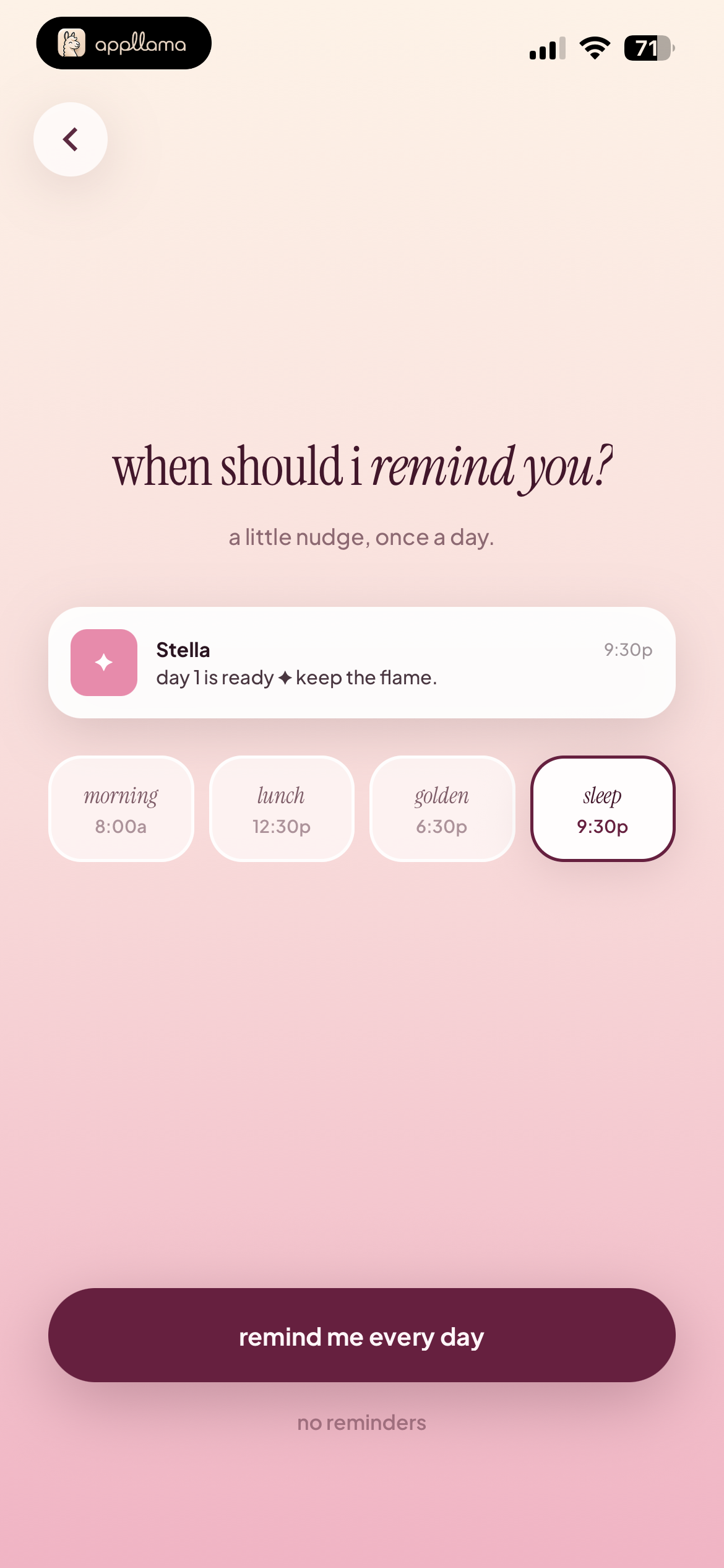 Daily Reminder Setup