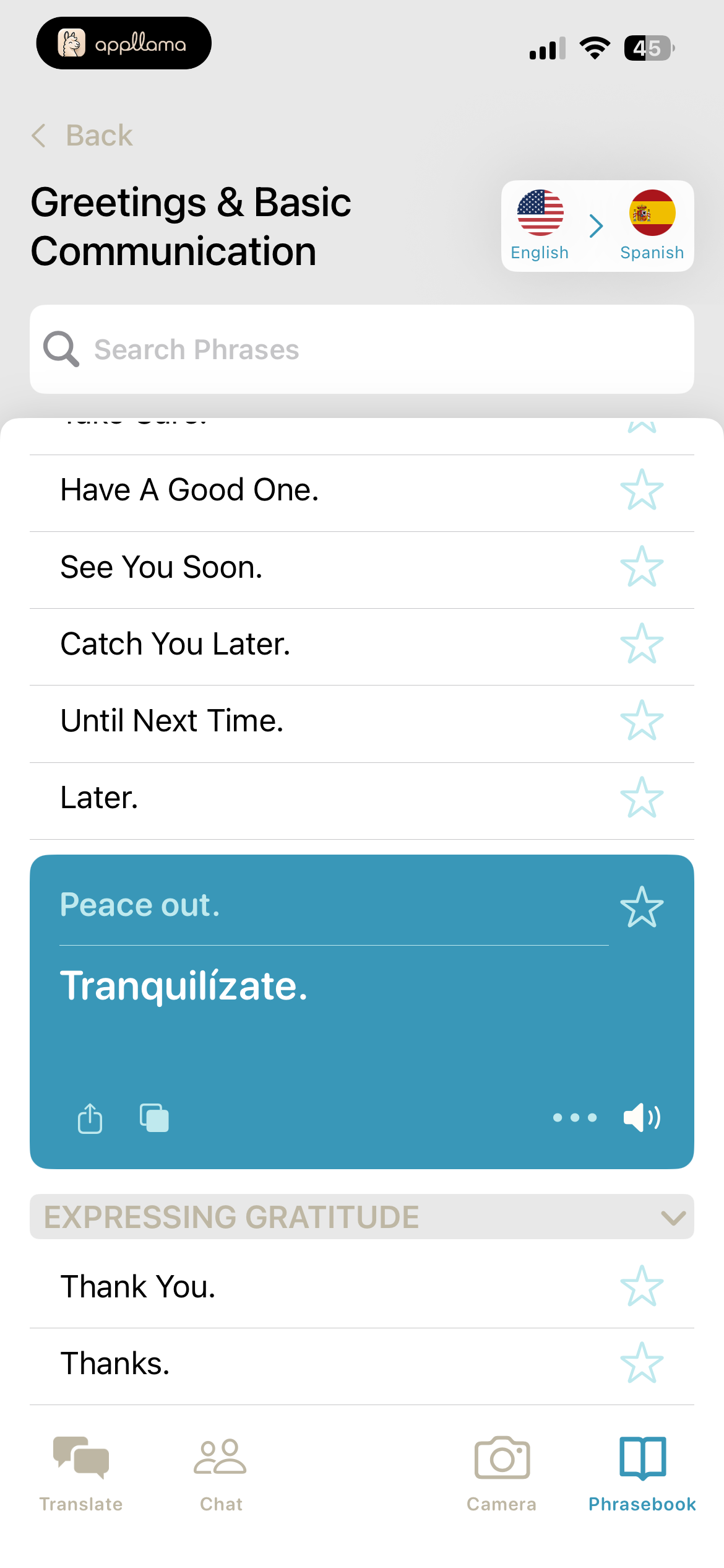 Farewell Phrase Expanded