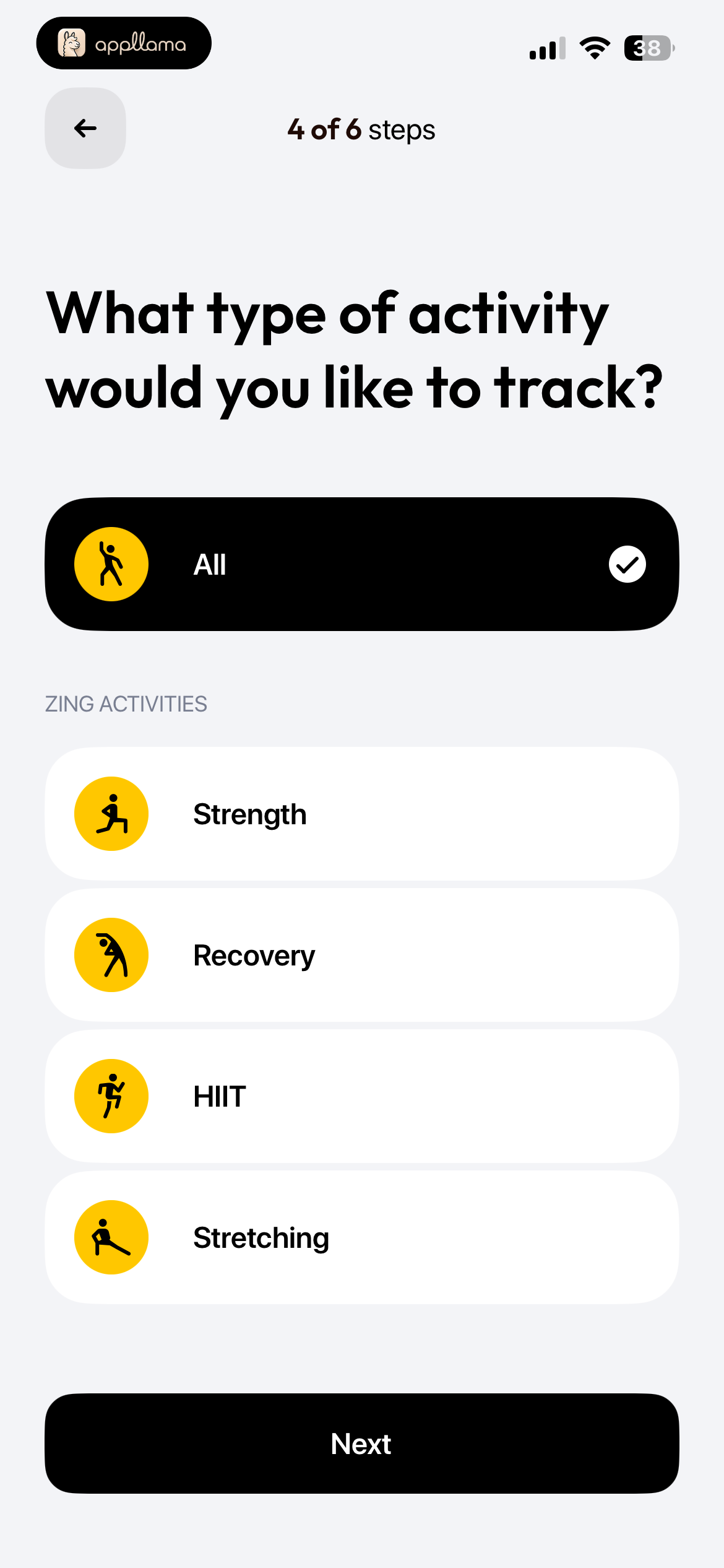 Challenge Activity Selection