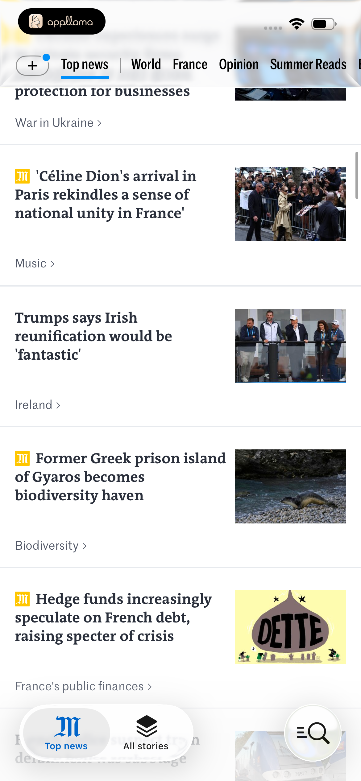Top News Feed