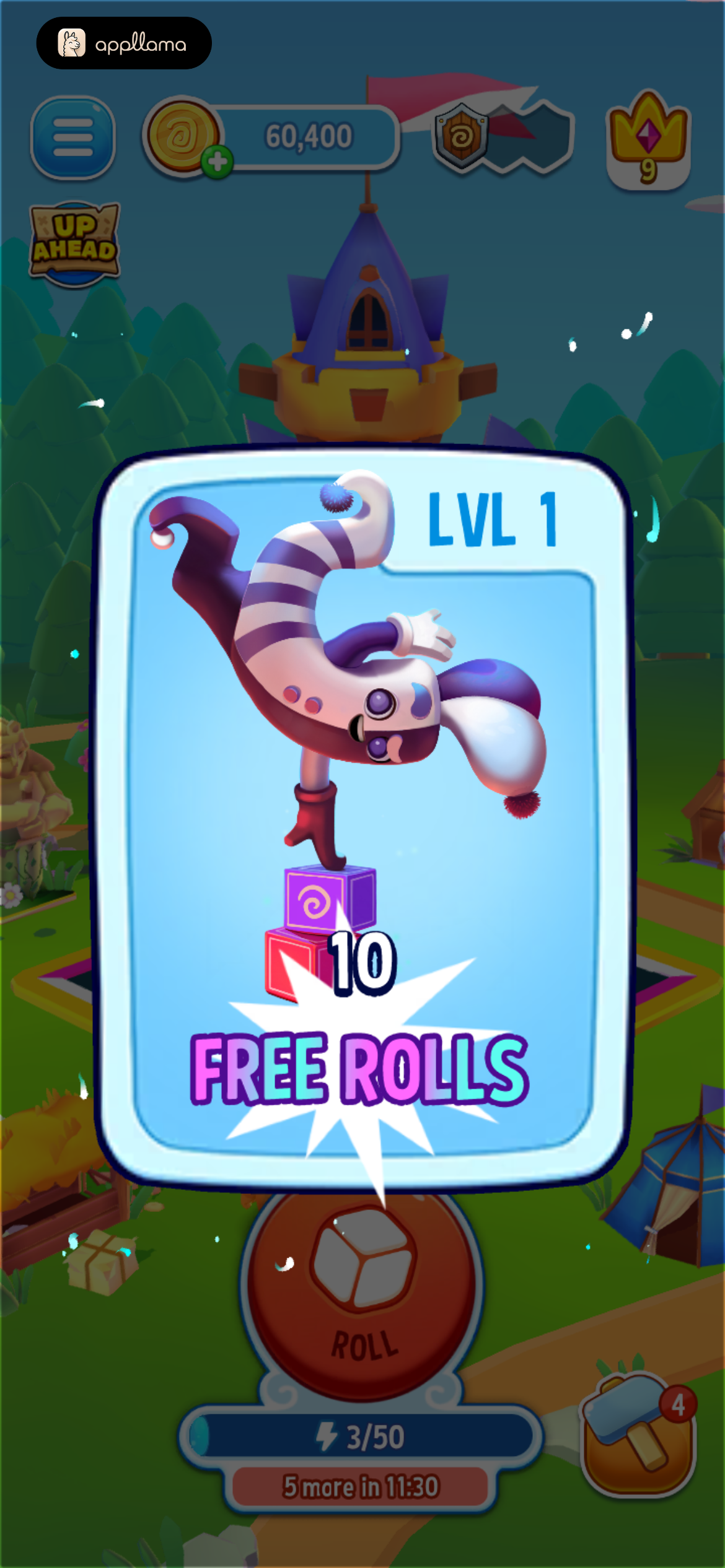 Free Rolls Reward