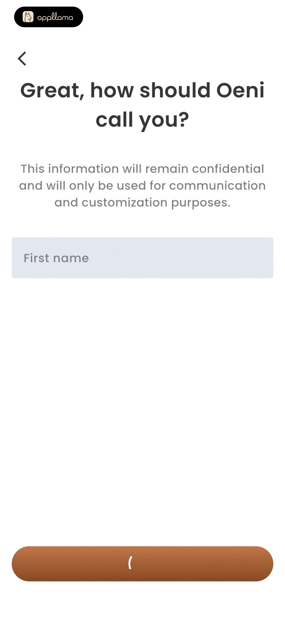 First Name Entry