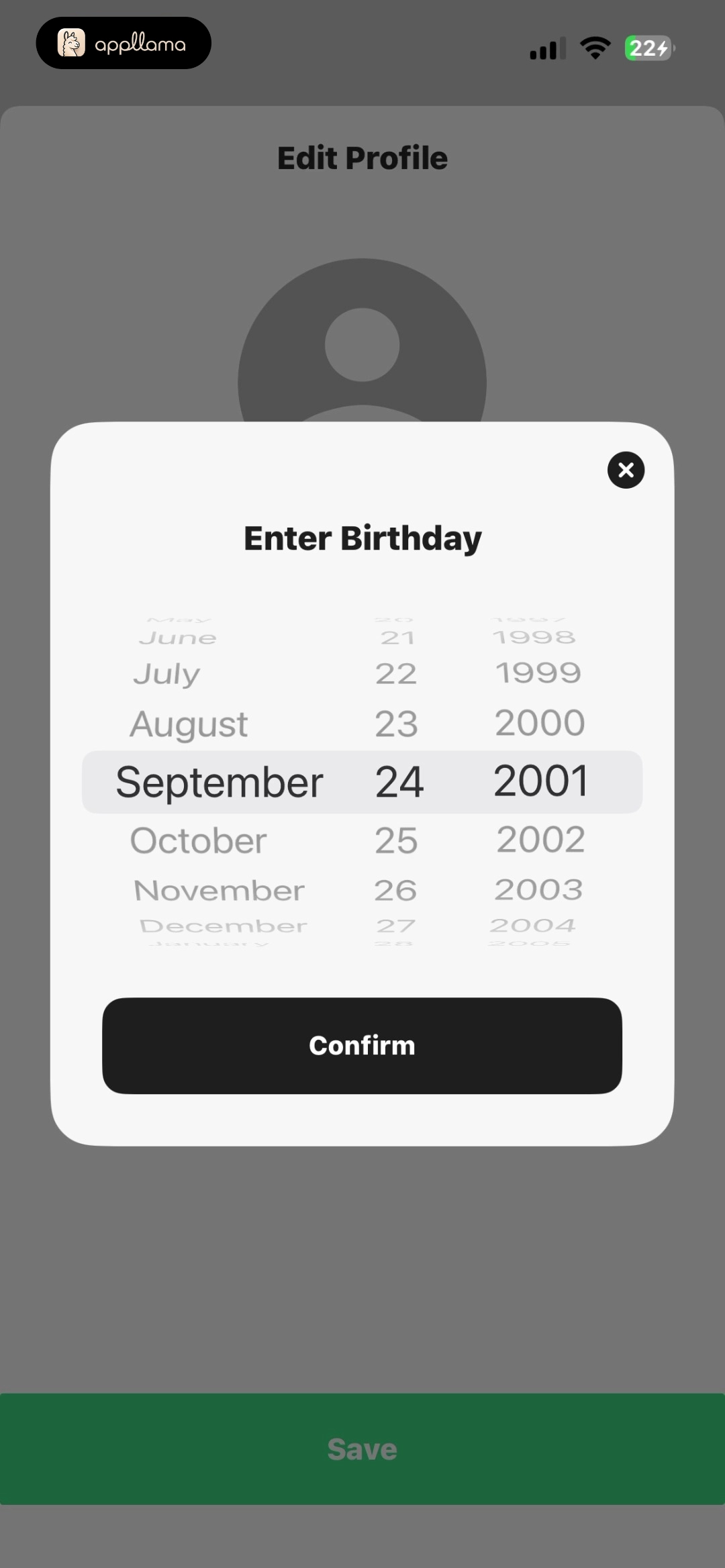 Birthday Picker