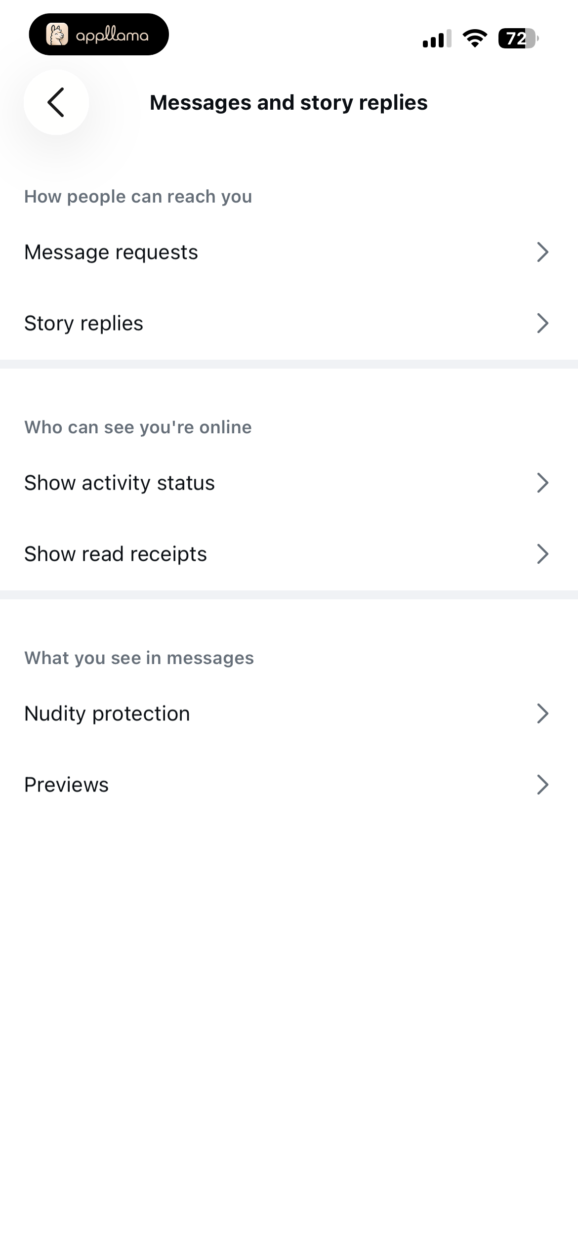 Messages and Story Replies