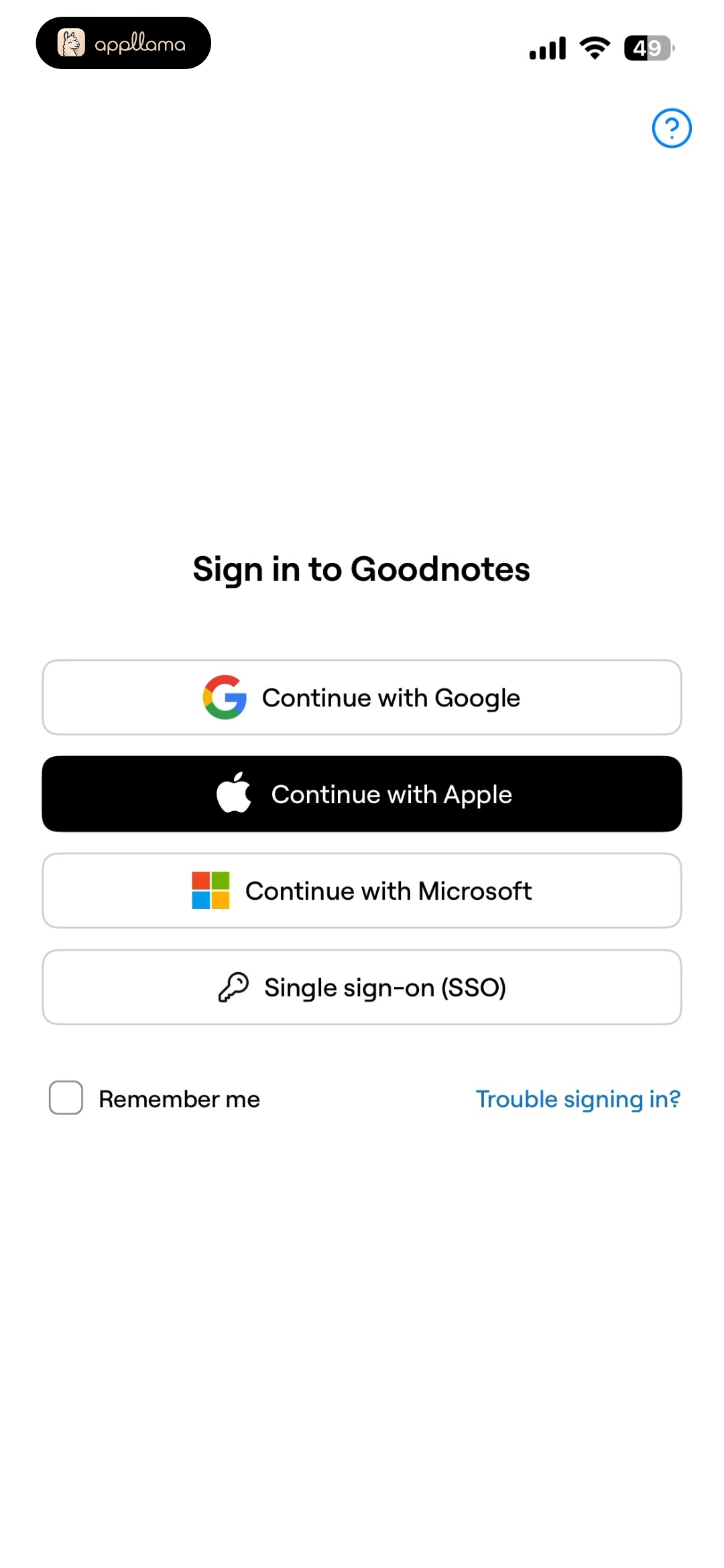 Goodnotes Sign In