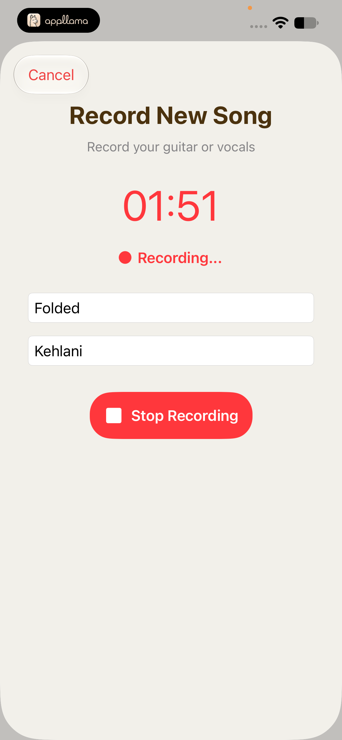 Active Song Recording