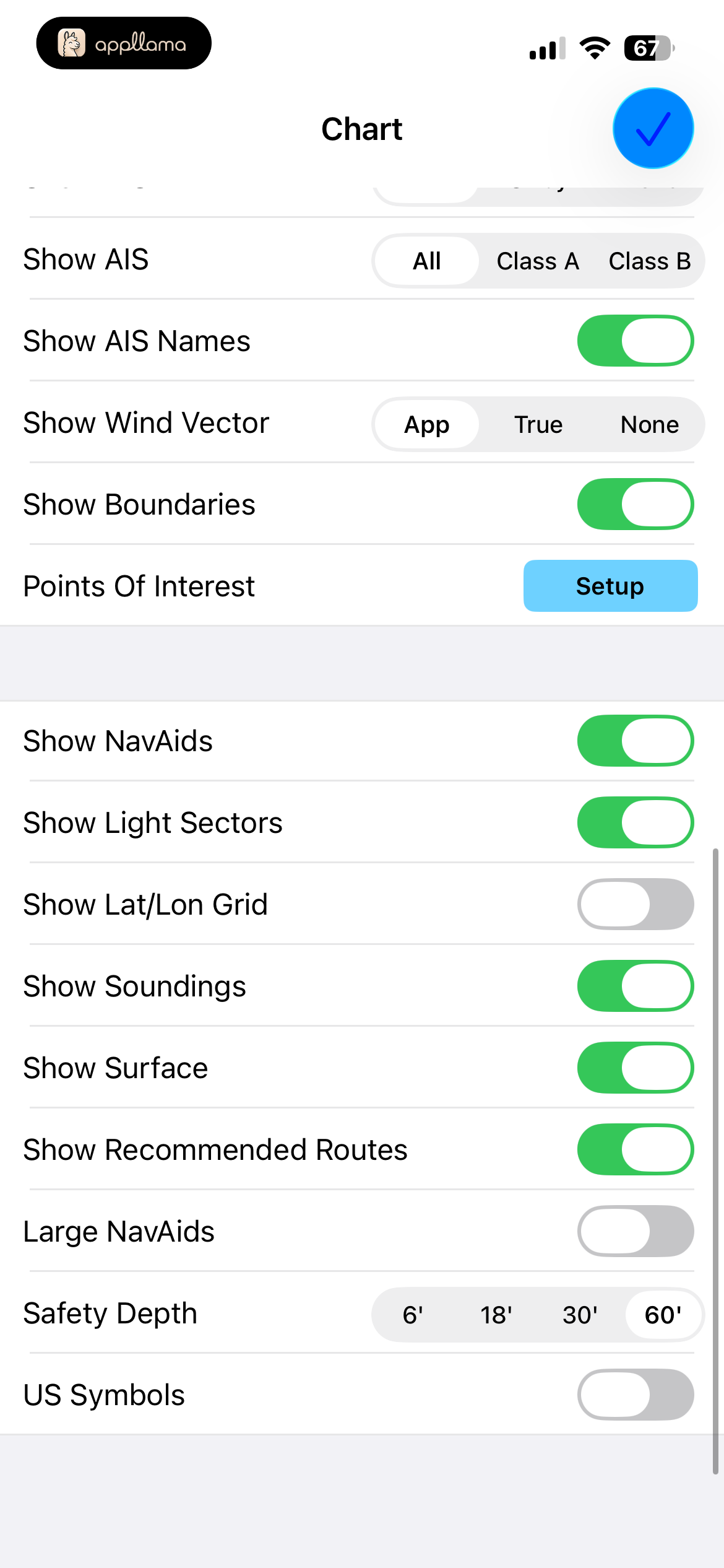 Chart Settings