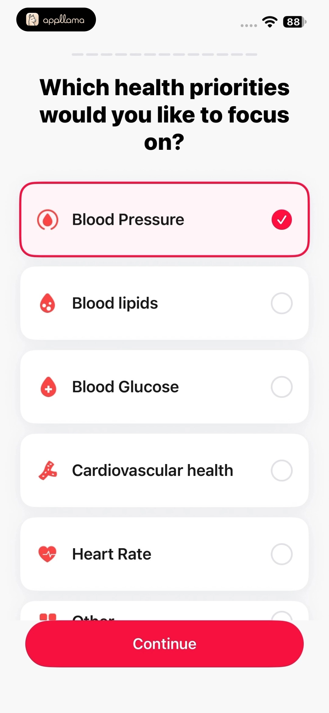 Health Priorities Selection