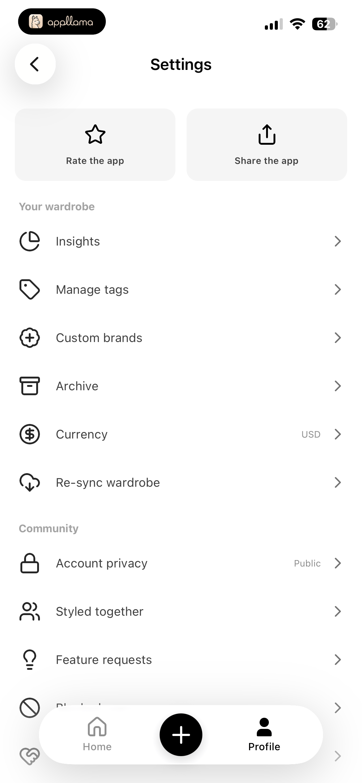 Settings Overview