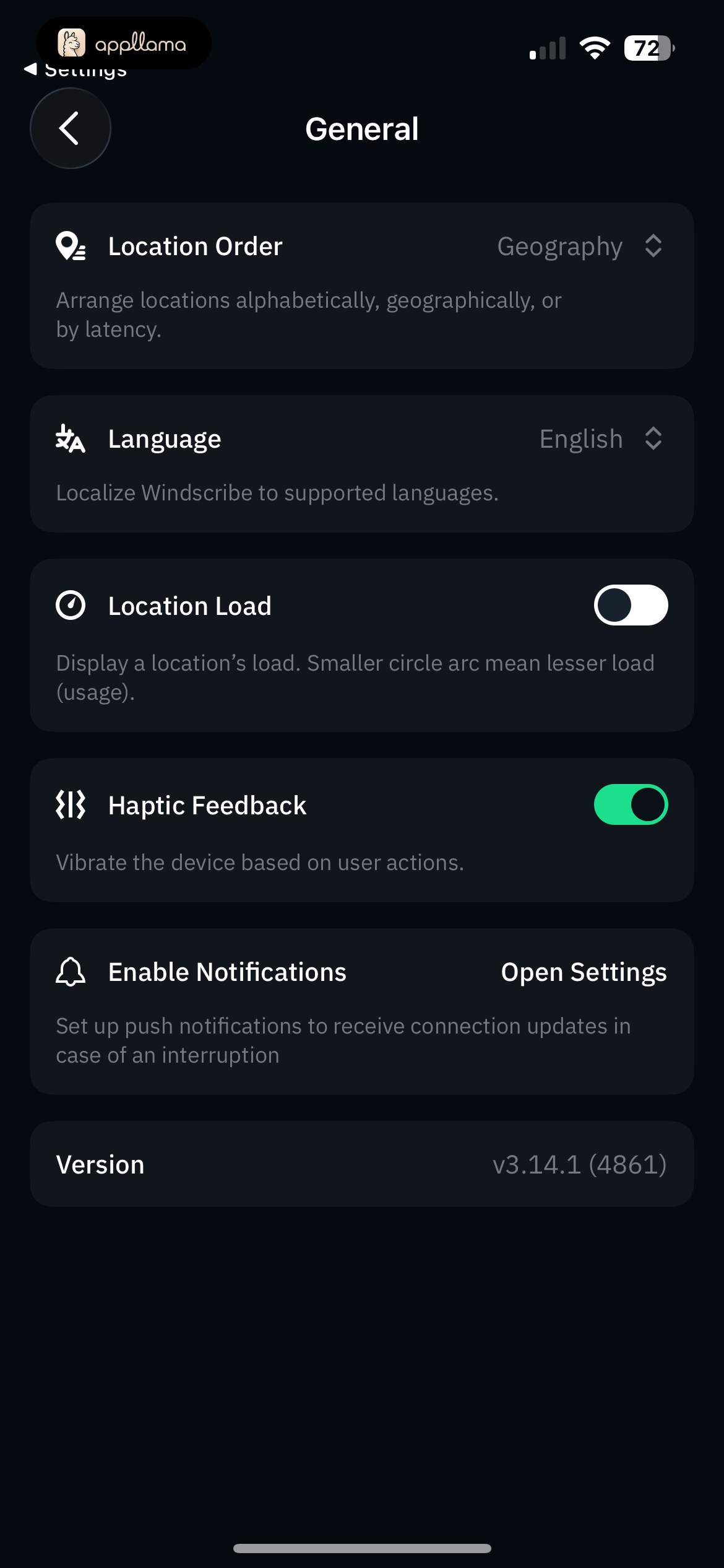 General Settings